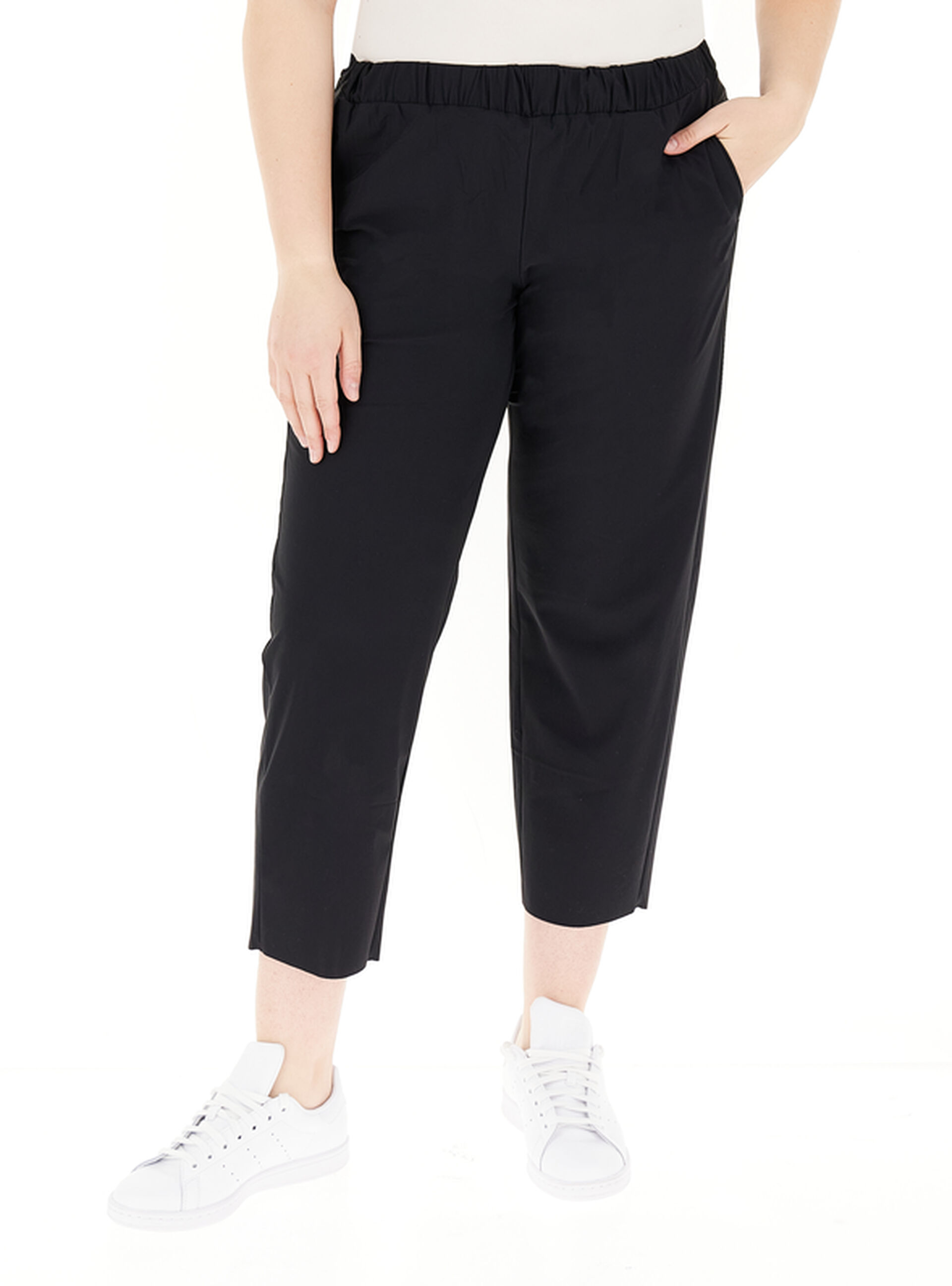 Pantalone vita elasticizzata NERO XL