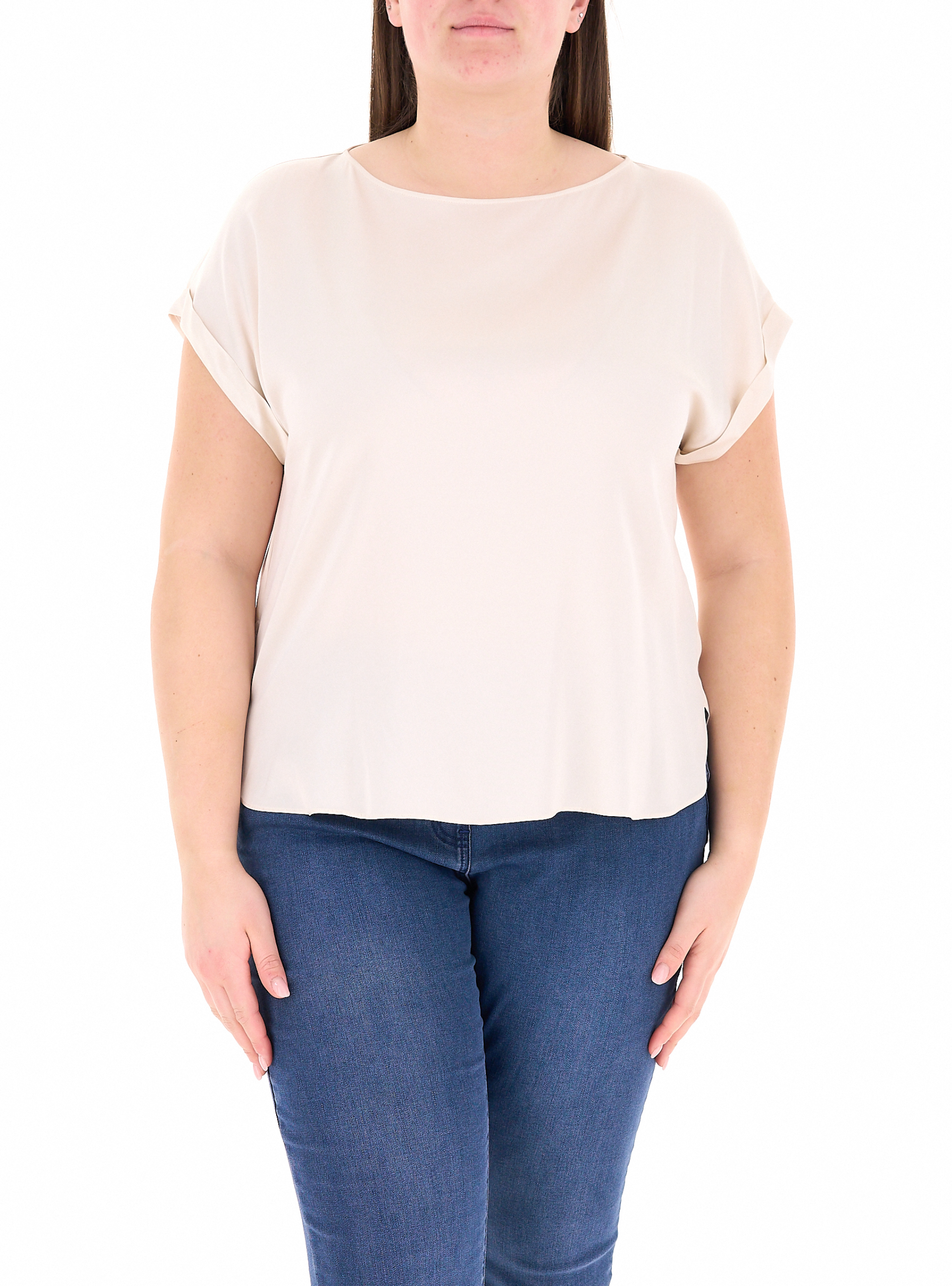 Blusa in satin CHAMPAGNE 48