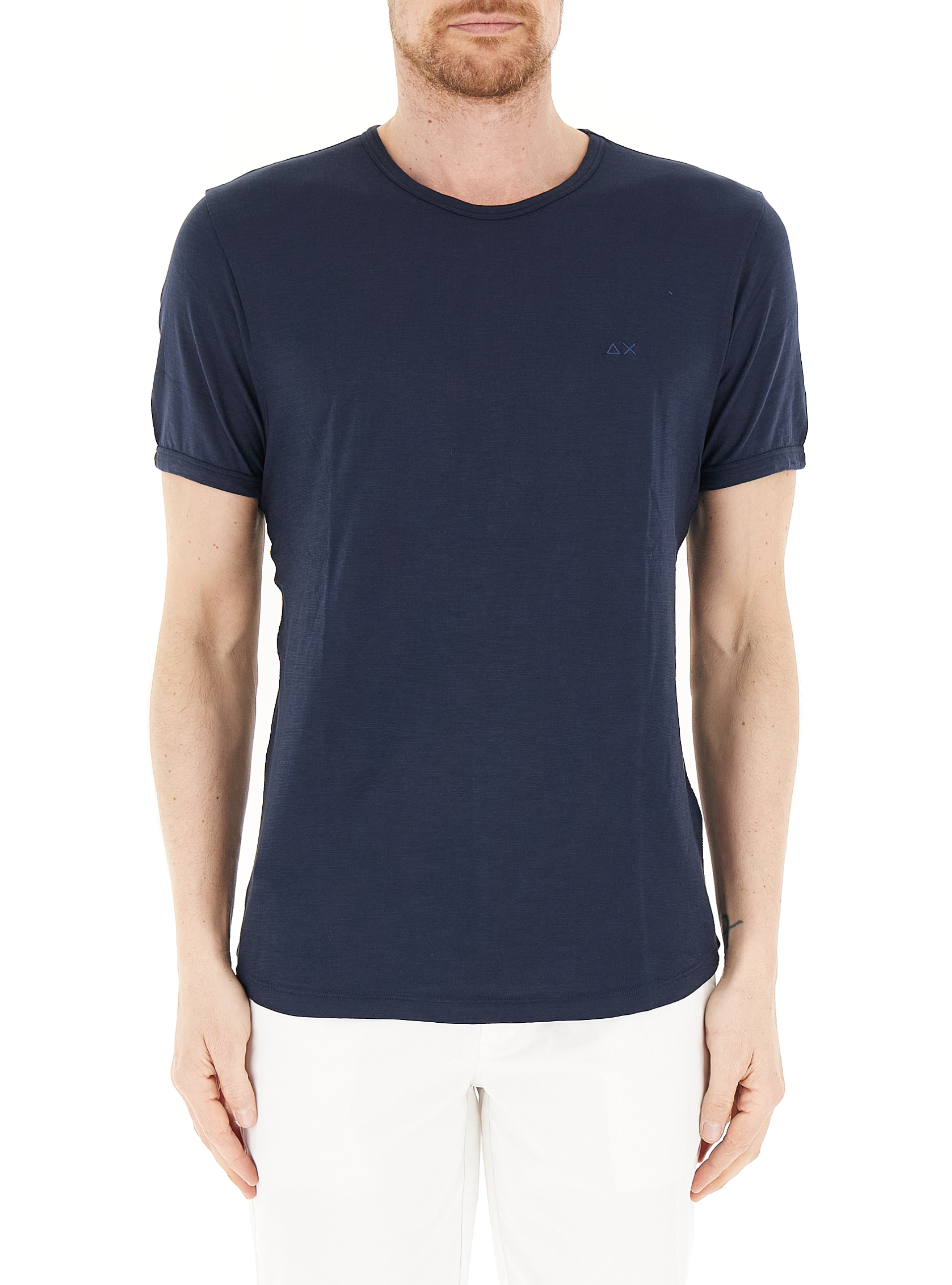 SUN68 T-shirt in cotone BLU NAVY