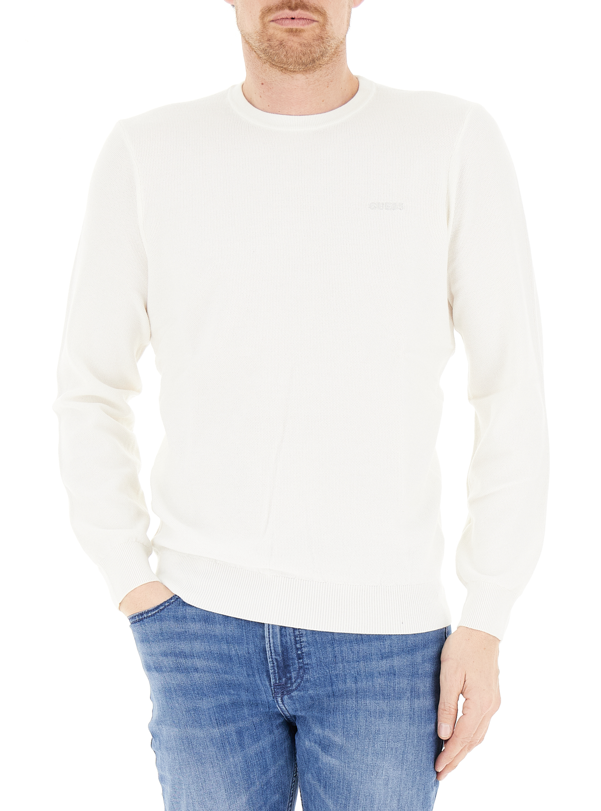 Guess Maglione girocollo BIANCO