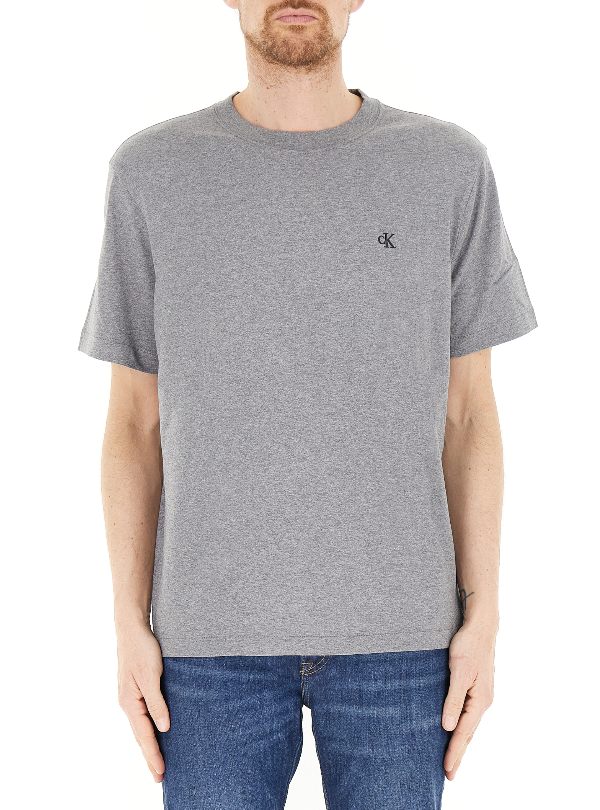 T-shirt girocollo GRIGIO M