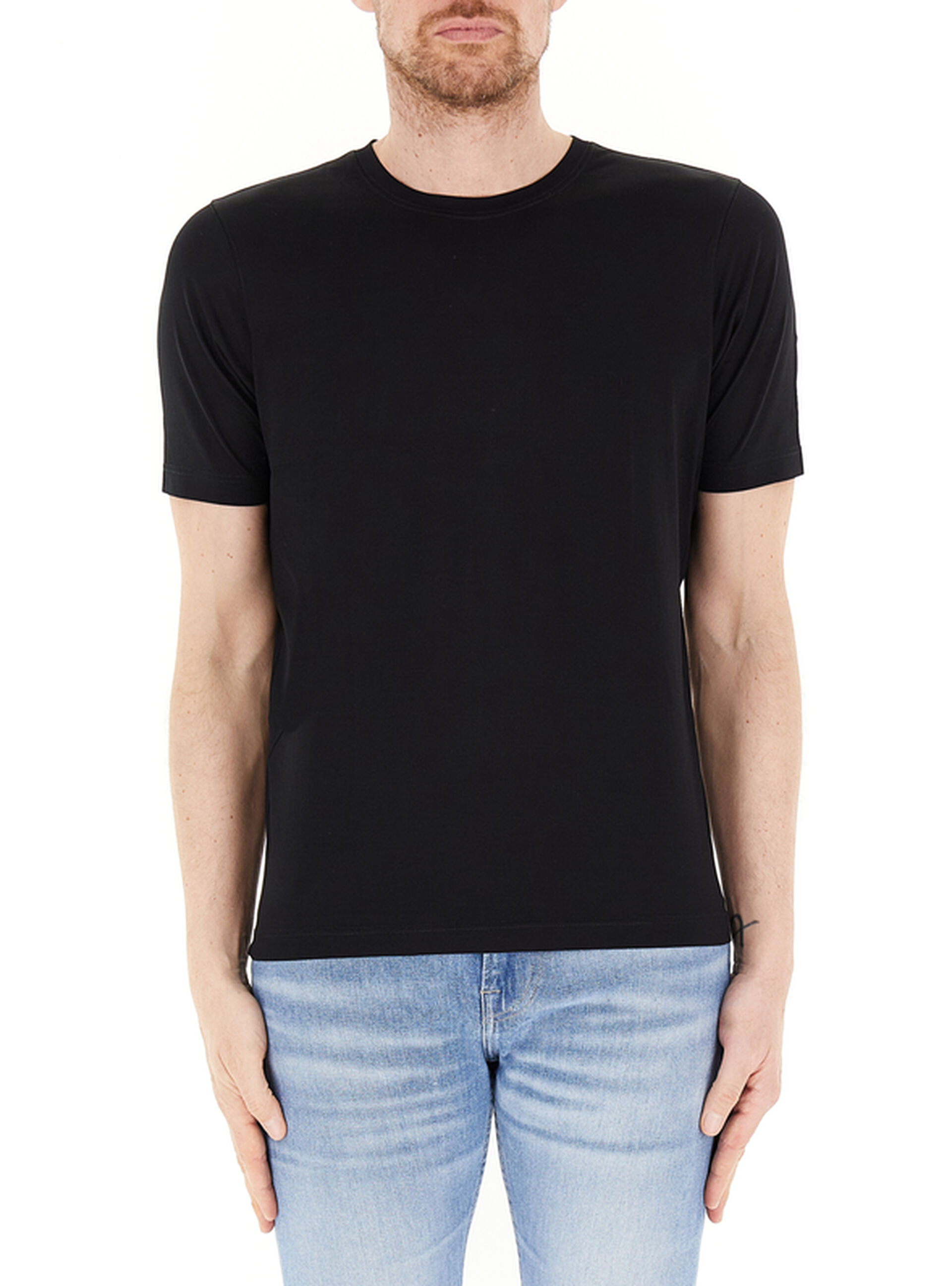GRAN SASSO T-shirt in cotone NERO