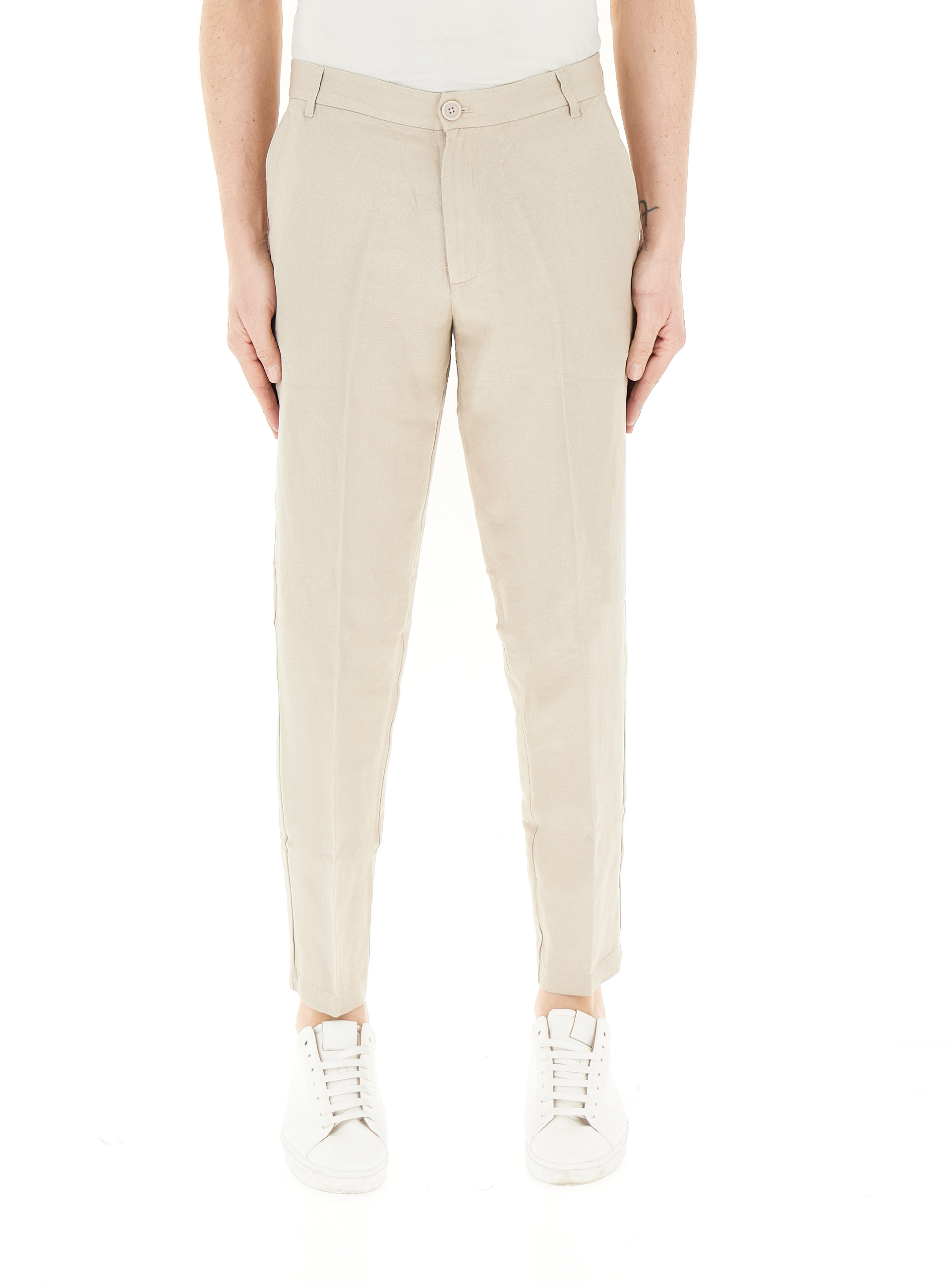 Pantalone misto lino BEIGE 32