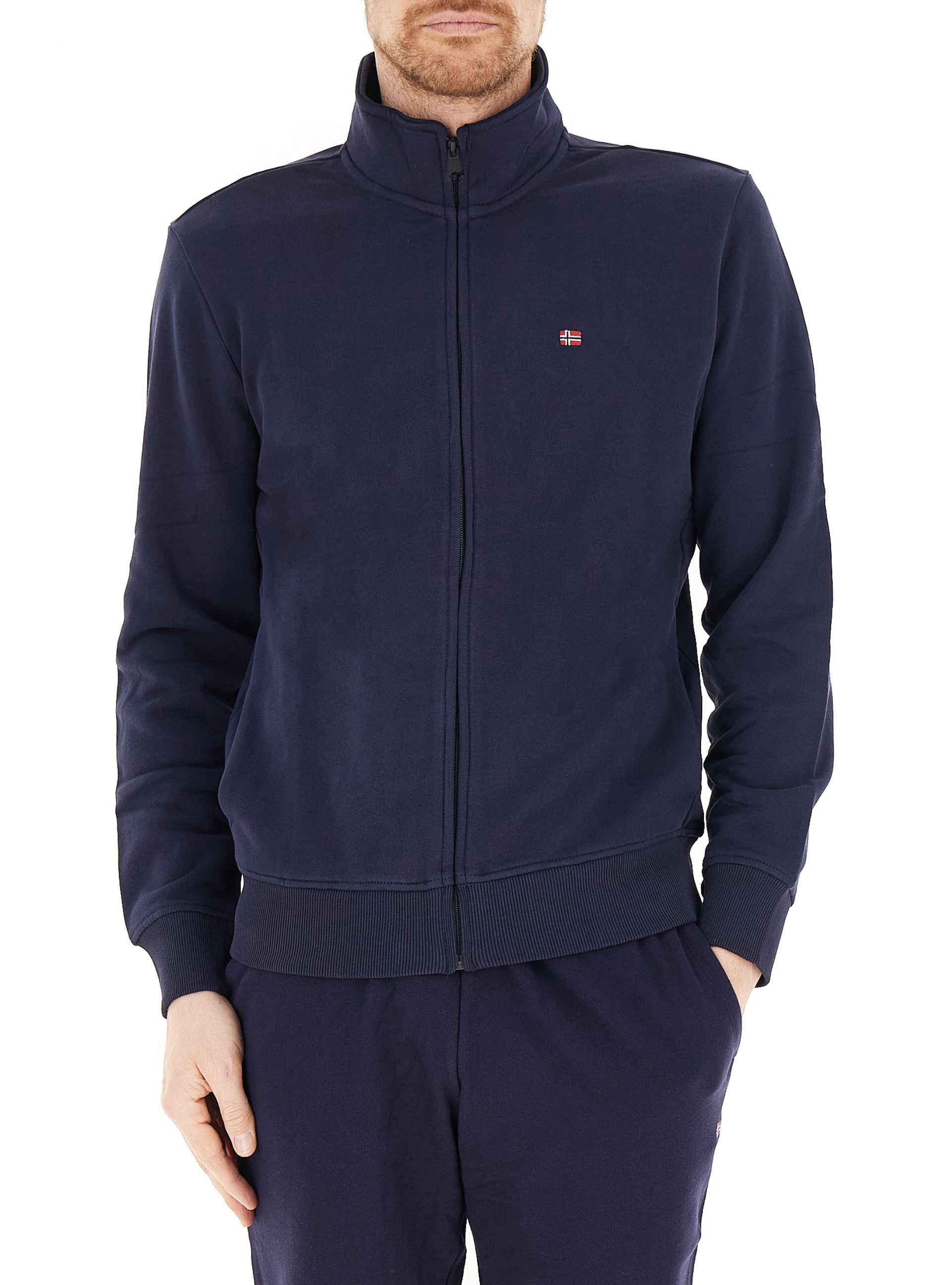 Napapijri Felpa con zip BLU NAVY