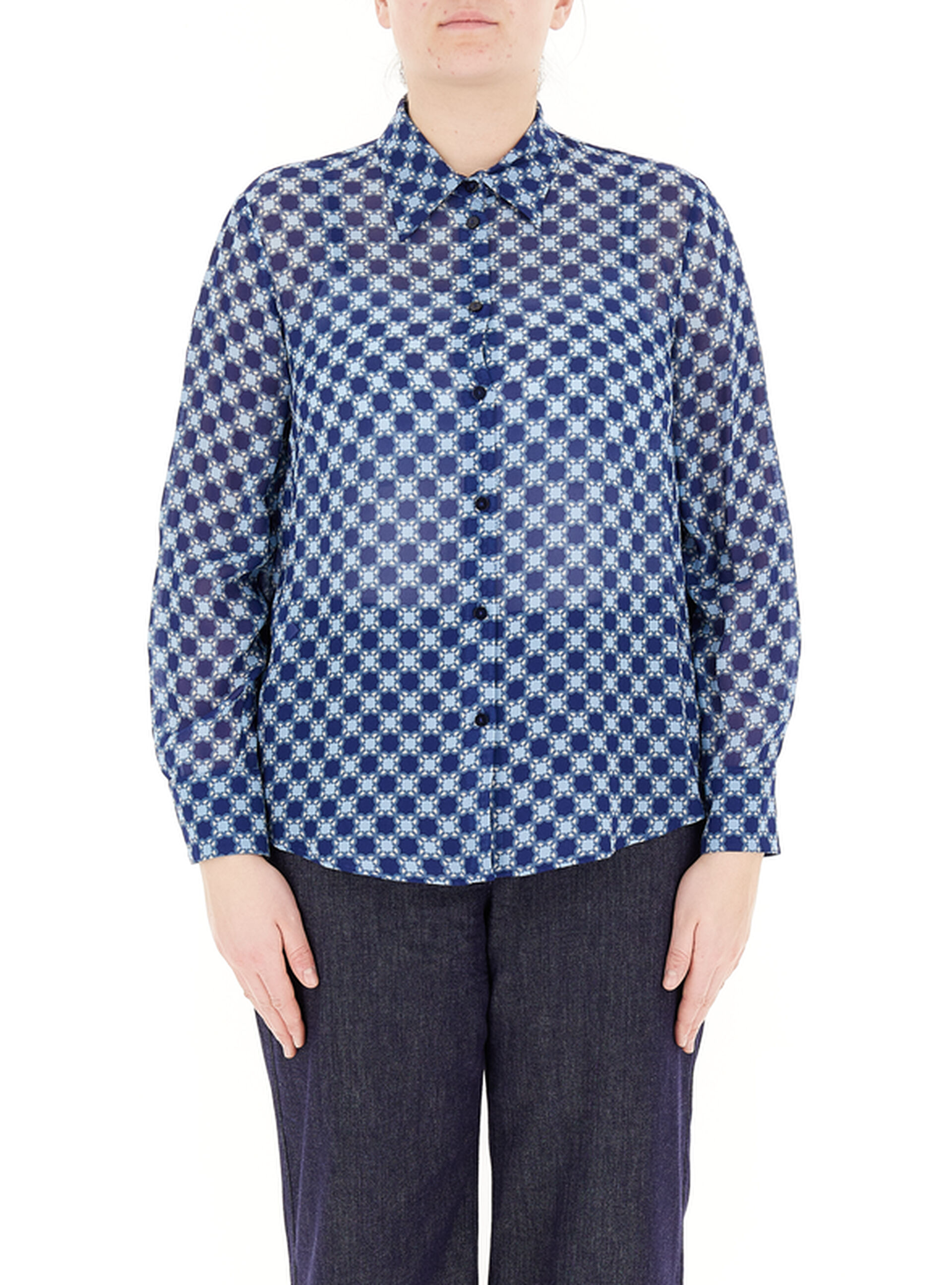 ELENA MIRO' Camicia viscosa BLU