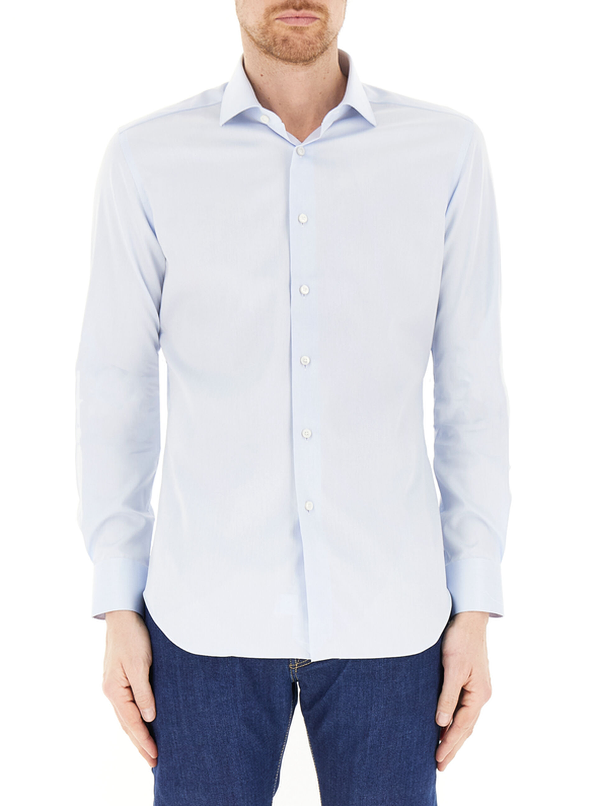 Camicia travel tailor fit AZZURRO OXFORD 42