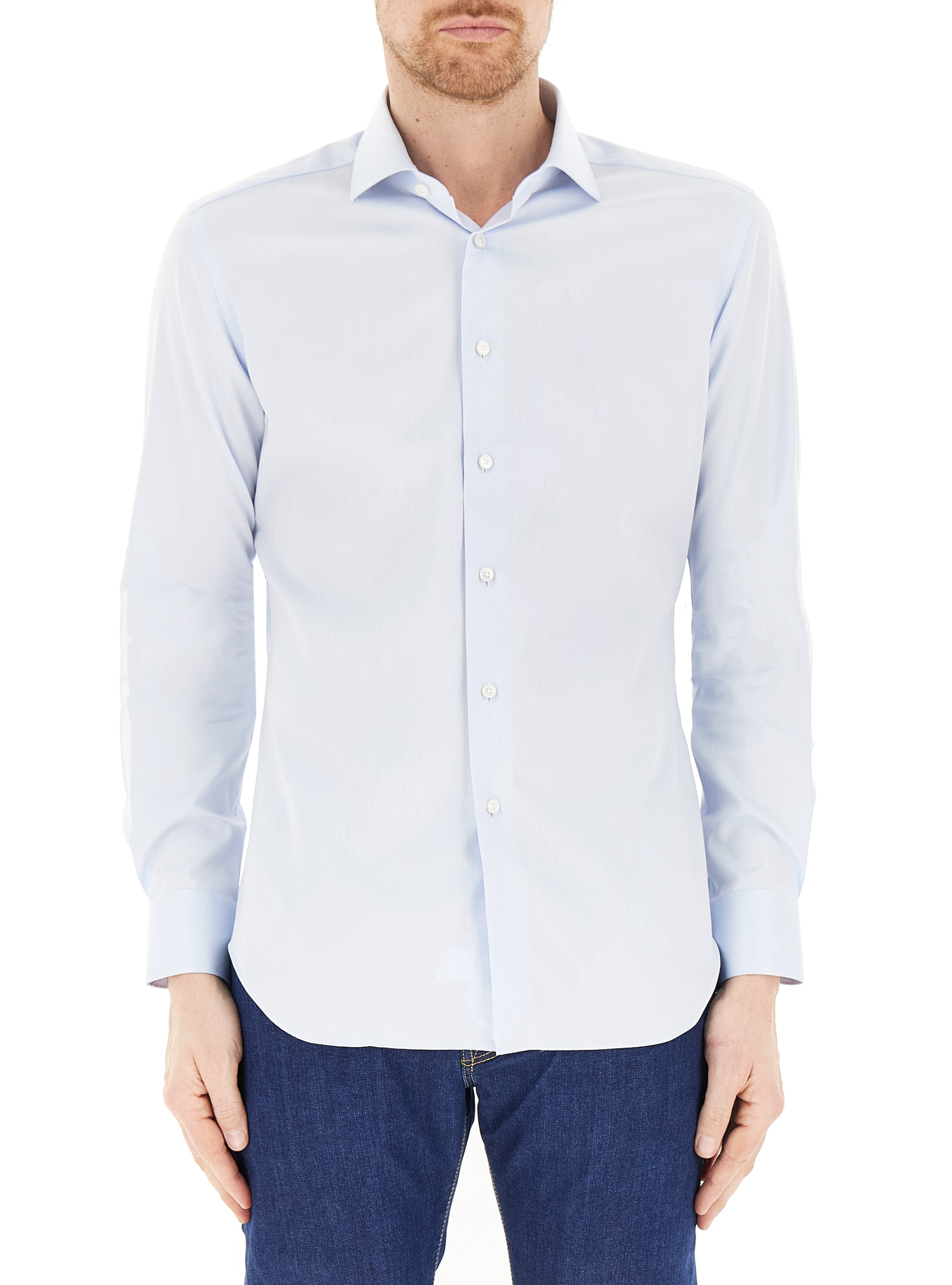 Camicia travel tailor fit AZZURRO OXFORD 42