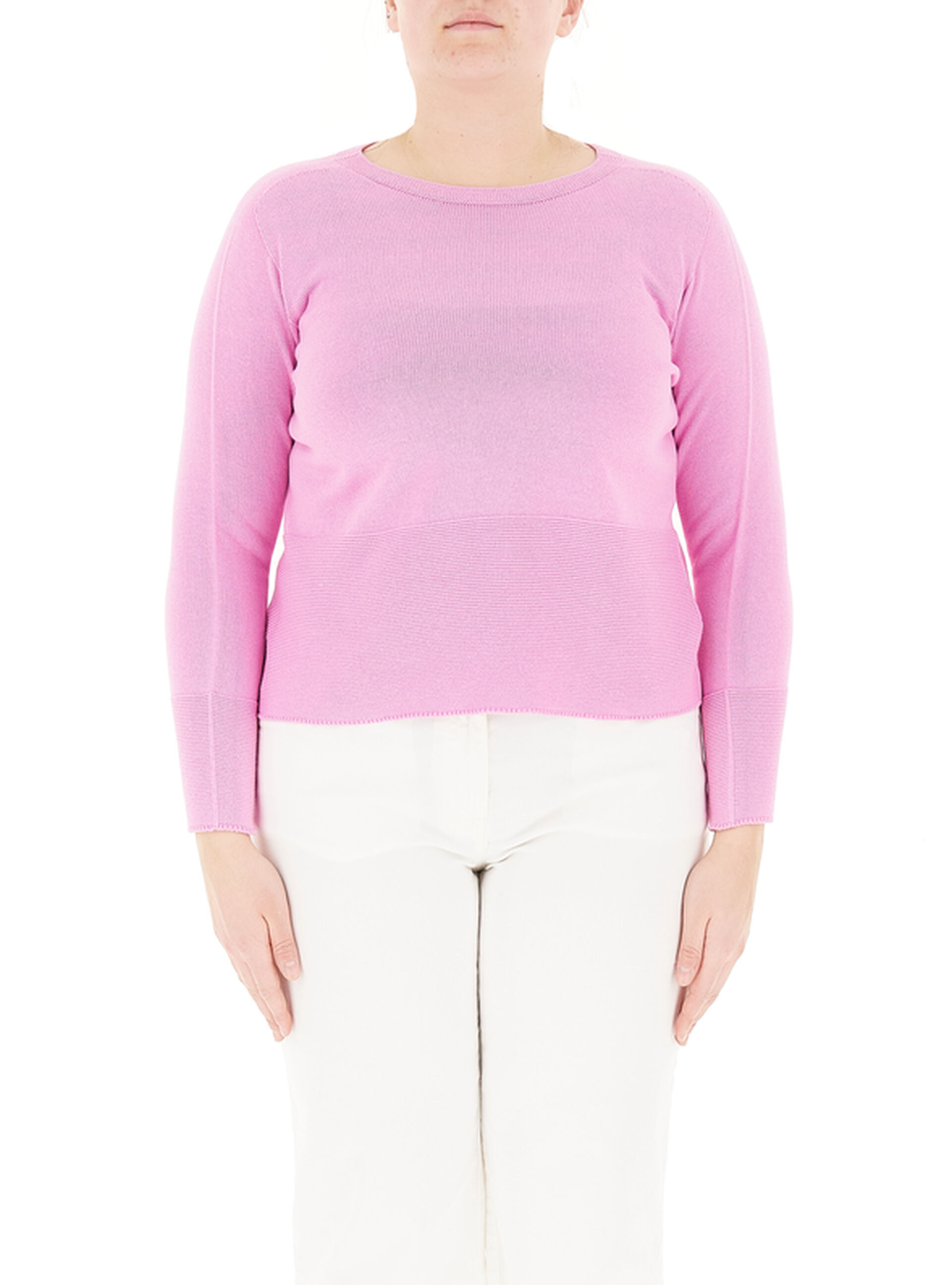 Maglione girocollo cotone ROSA XL