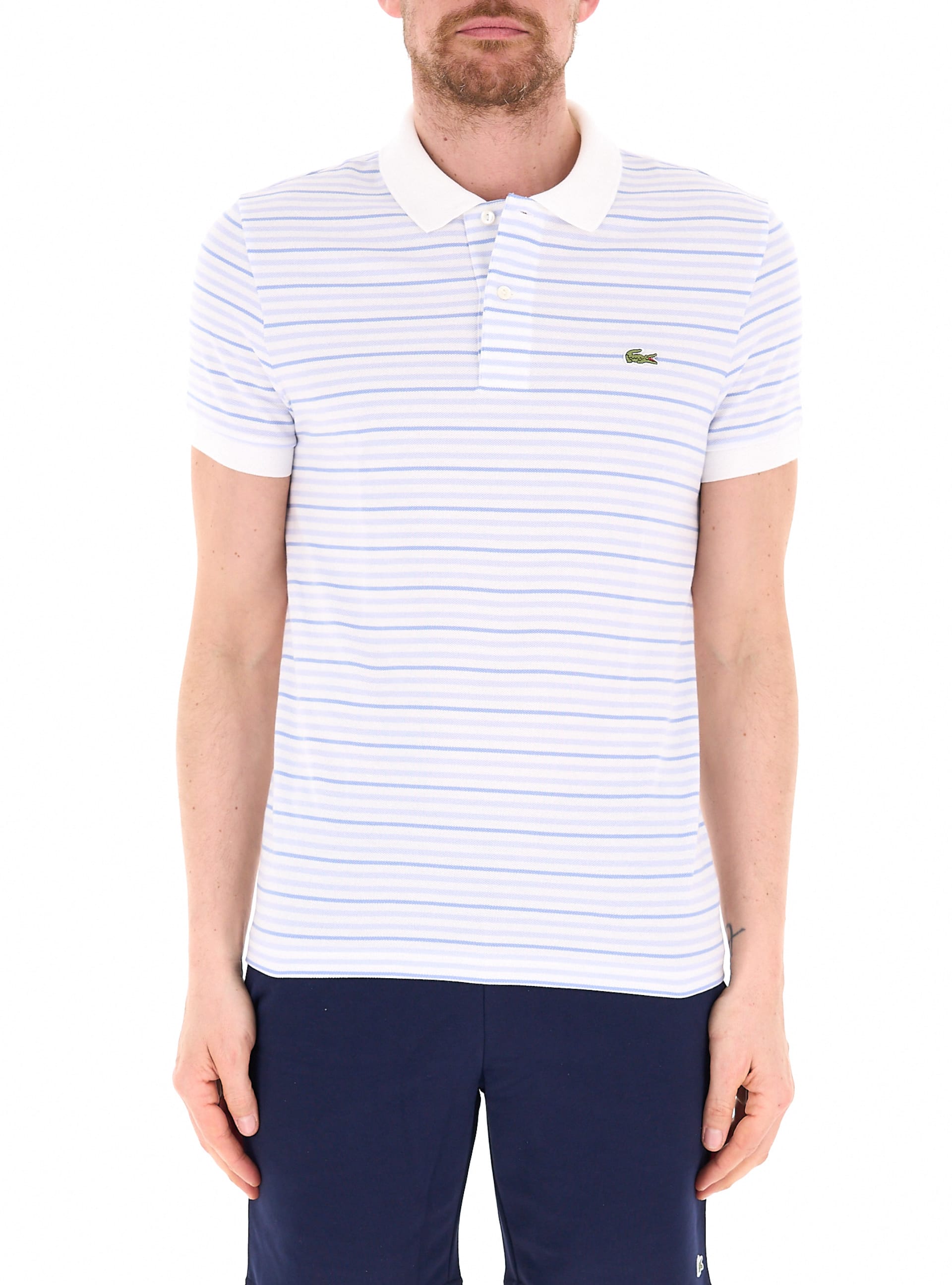 Lacoste Polo in cotone AZZURRO 7