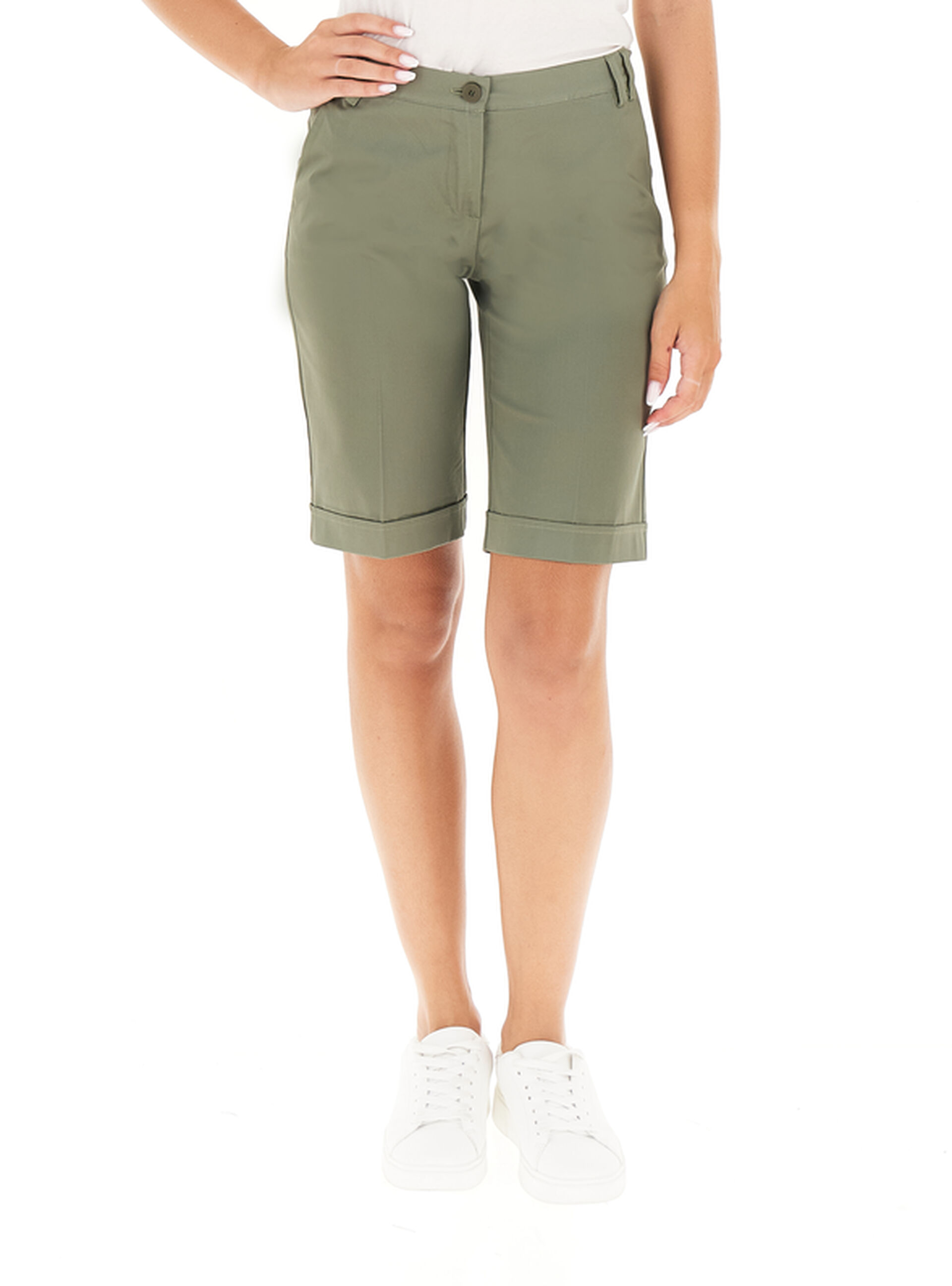 Bermuda in cotone VERDE MILITARE
