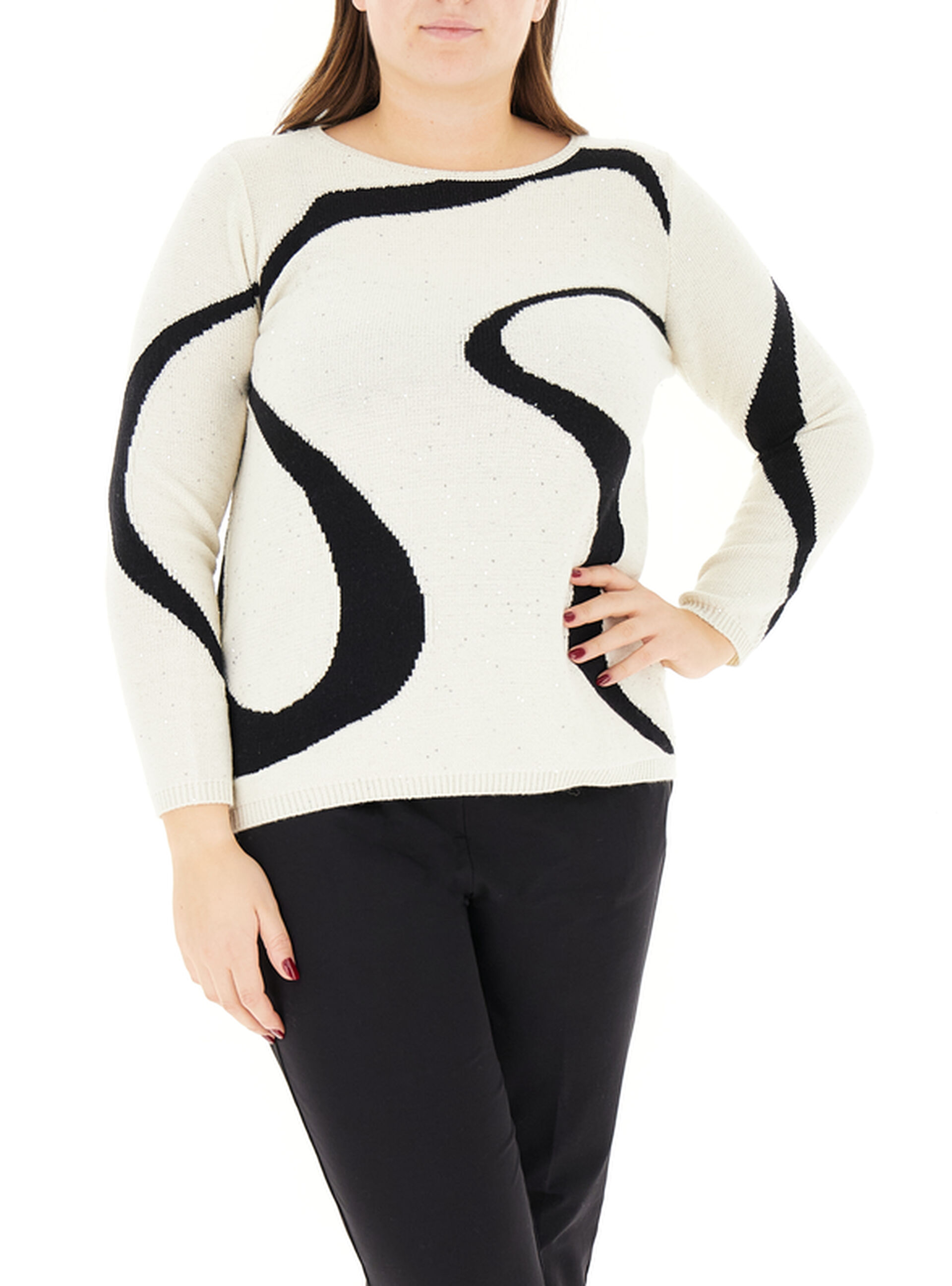 Maglione con paillettes BURRO M