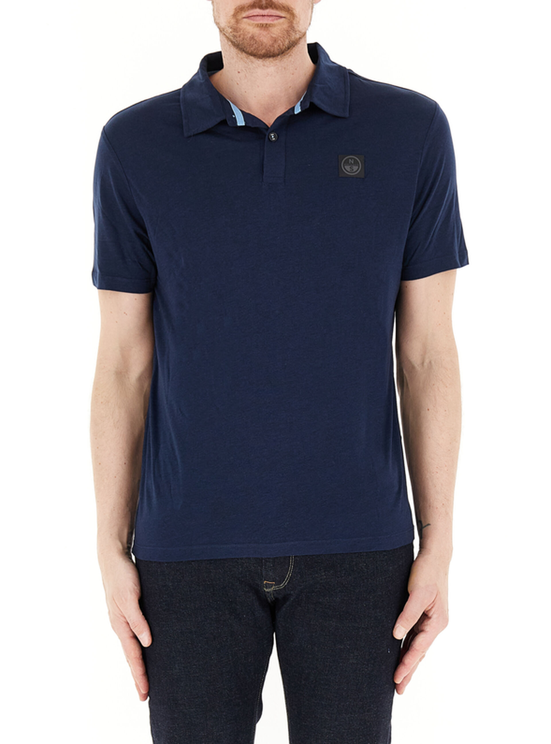 Polo misto cotone BLU NOTTE