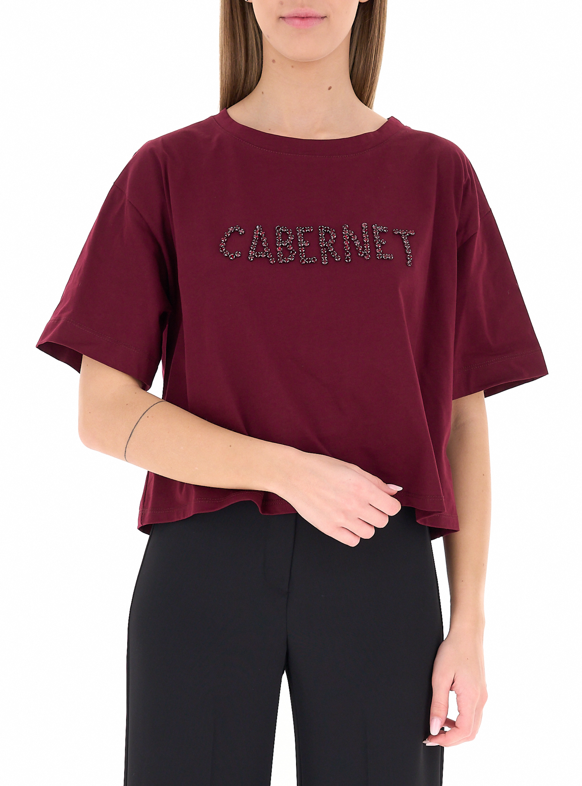 T-shirt girocollo BORDEAUX