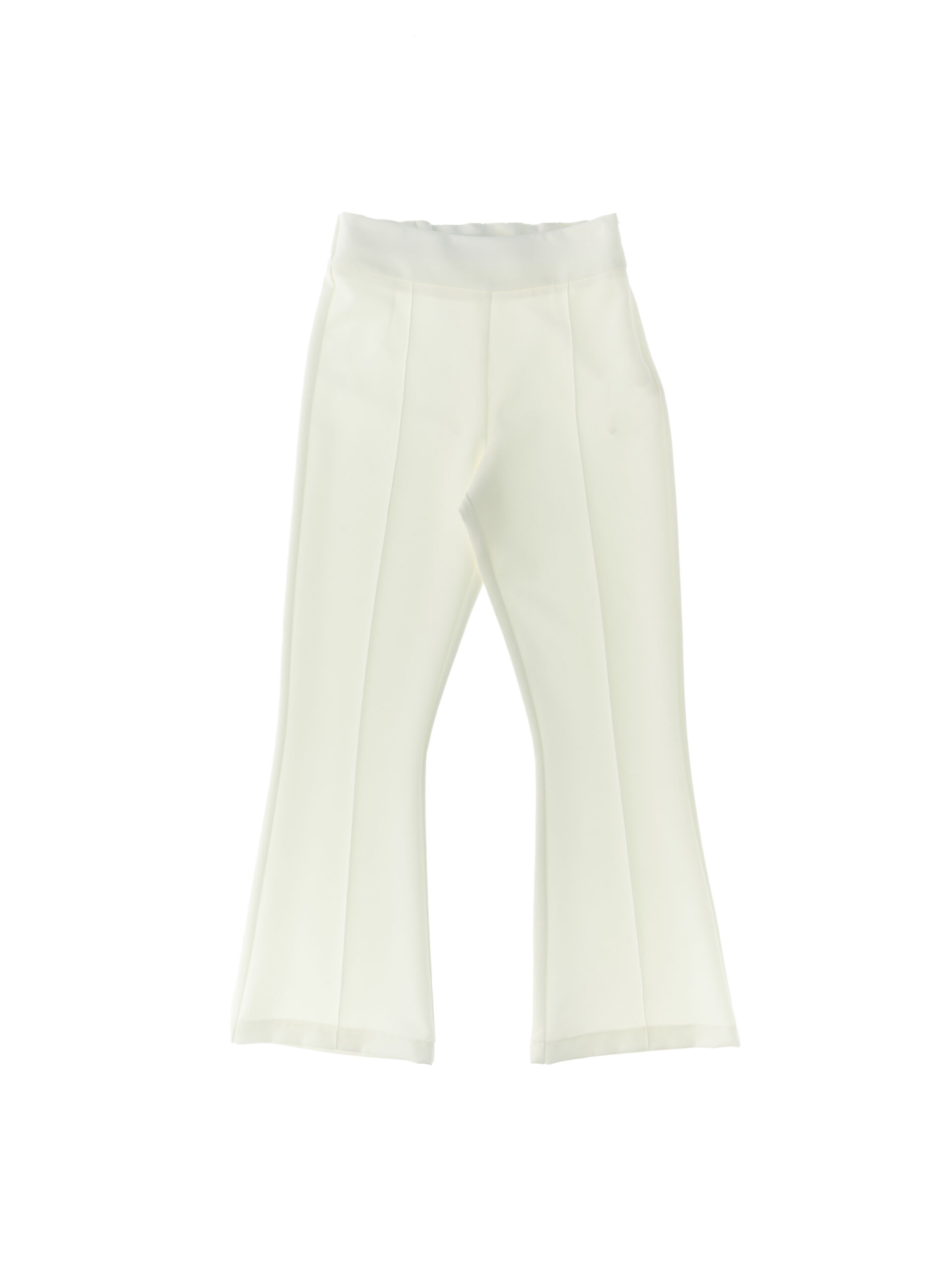 E.L.S.Y. Pantalone flare BIANCO