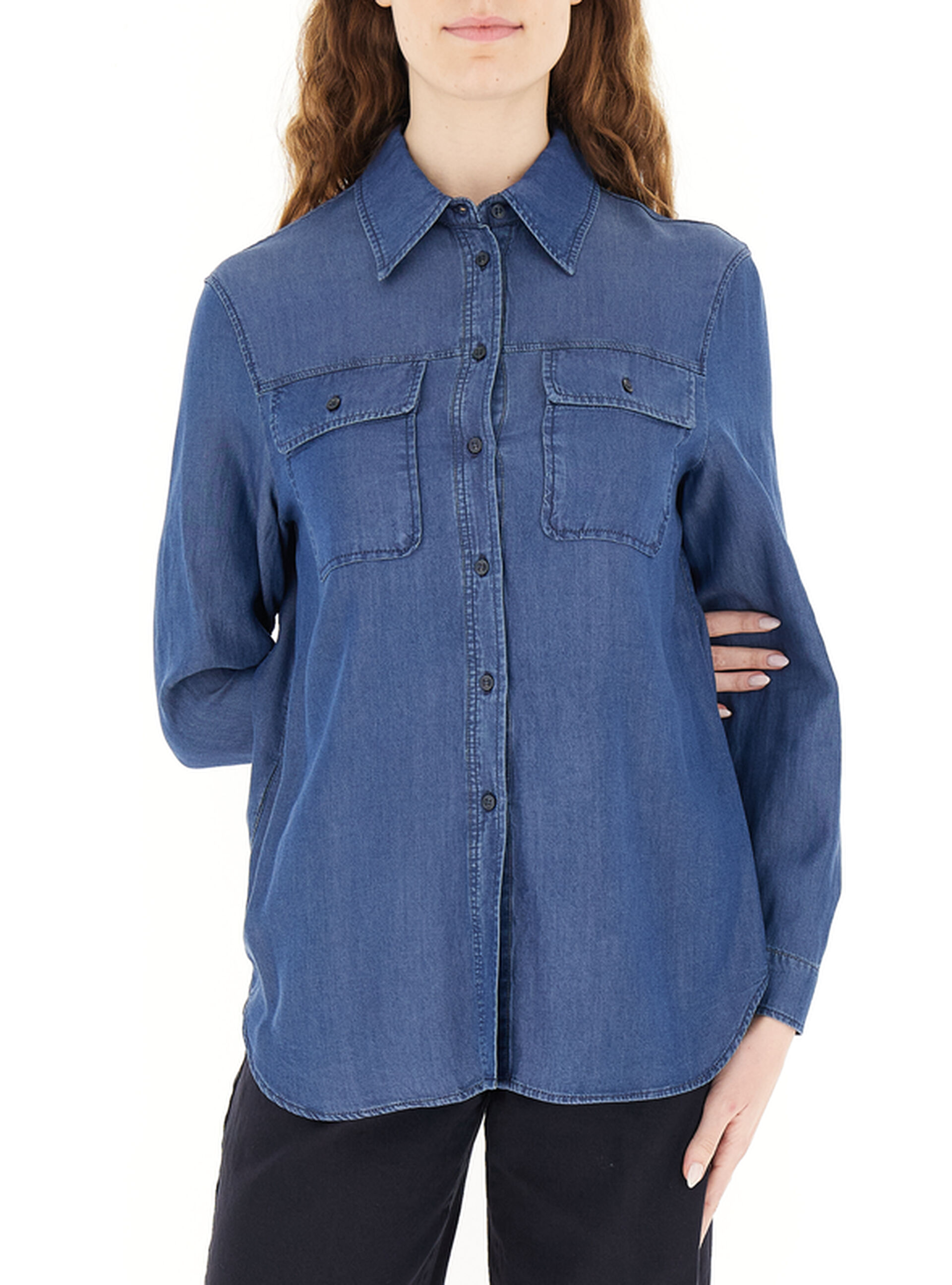 Camicia in lyocell BLU 42