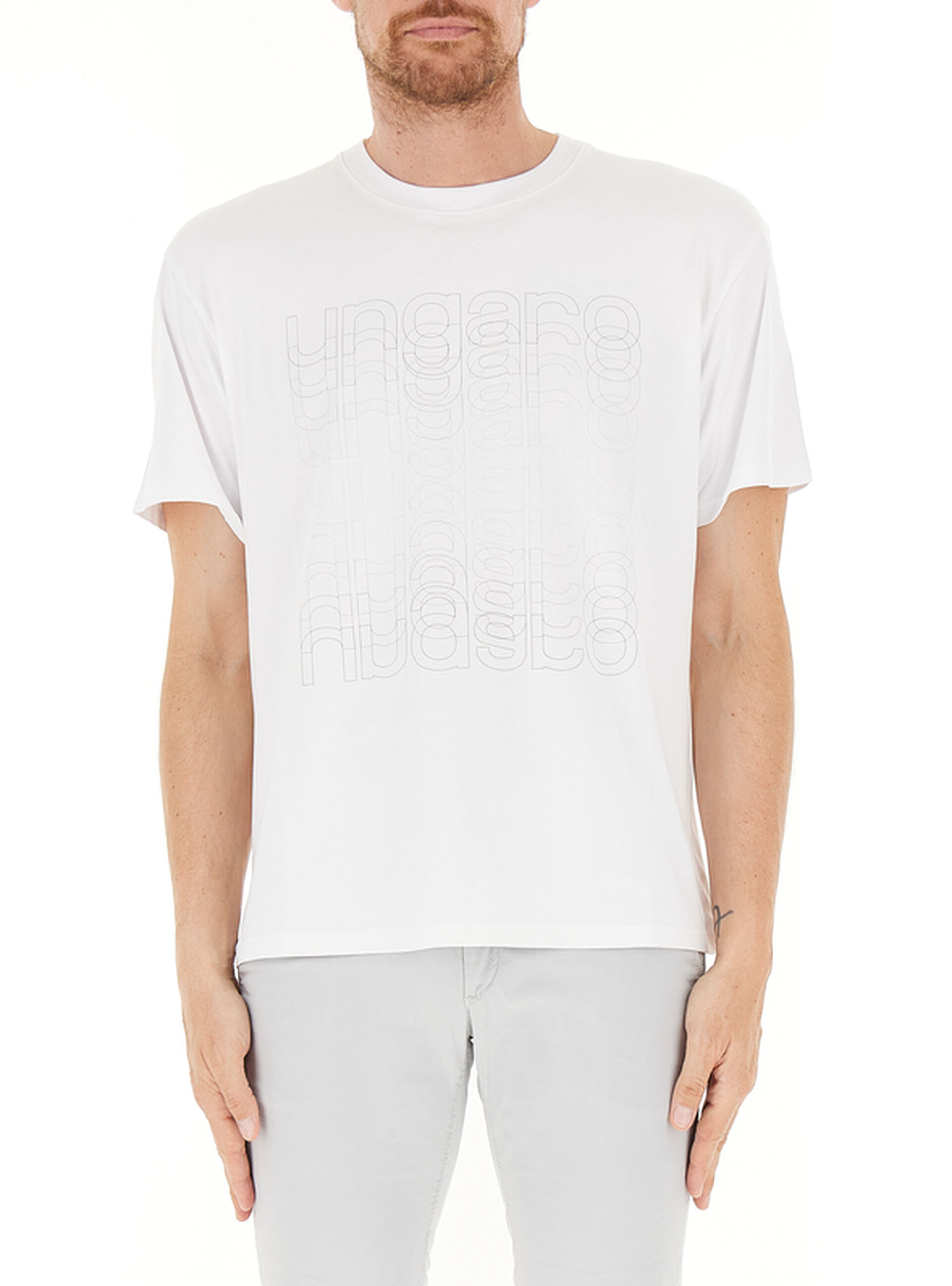 Ungaro T-shirt con logo BIANCO XL