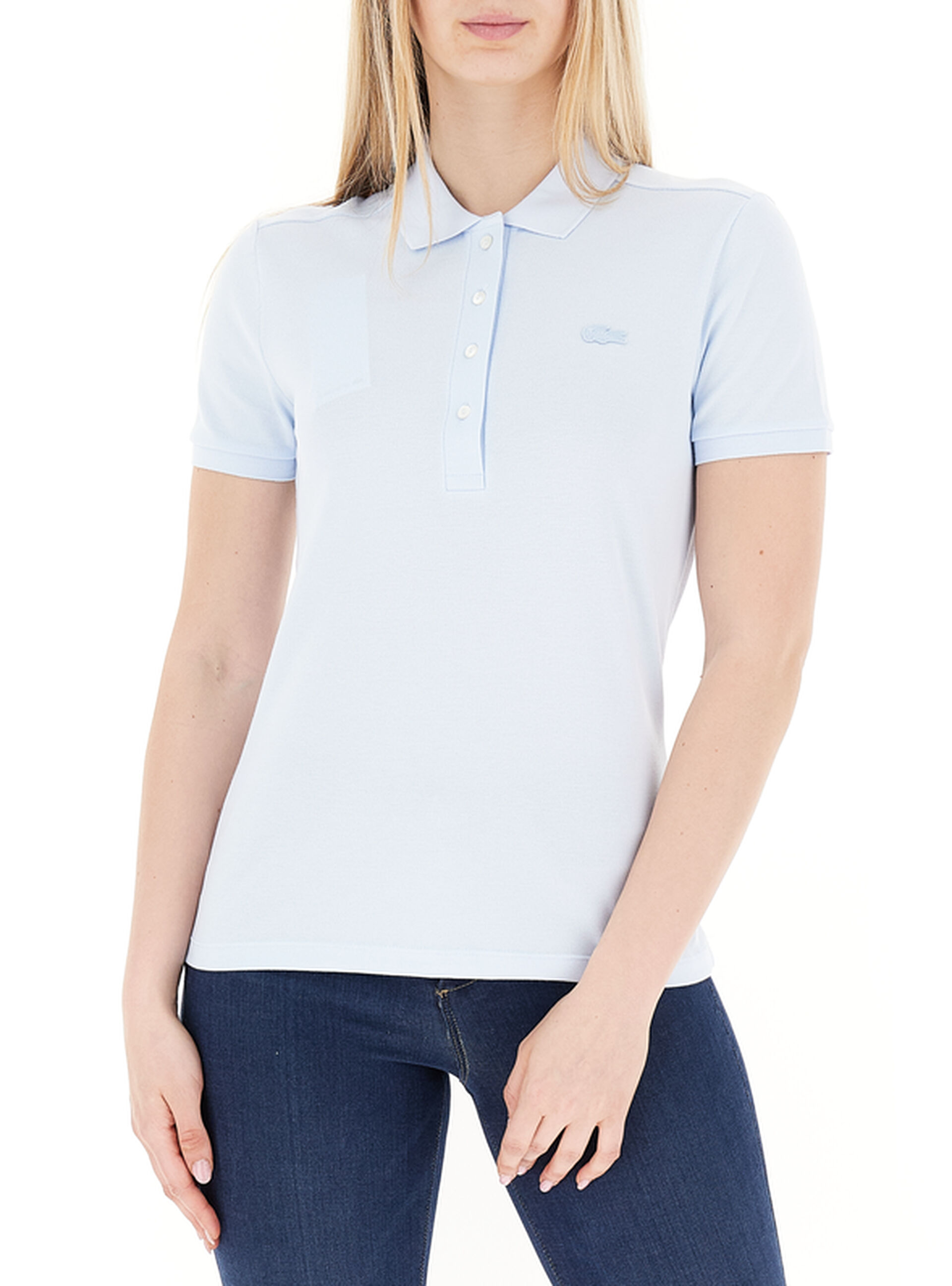 Polo in cotone AZZURRO CHIARO