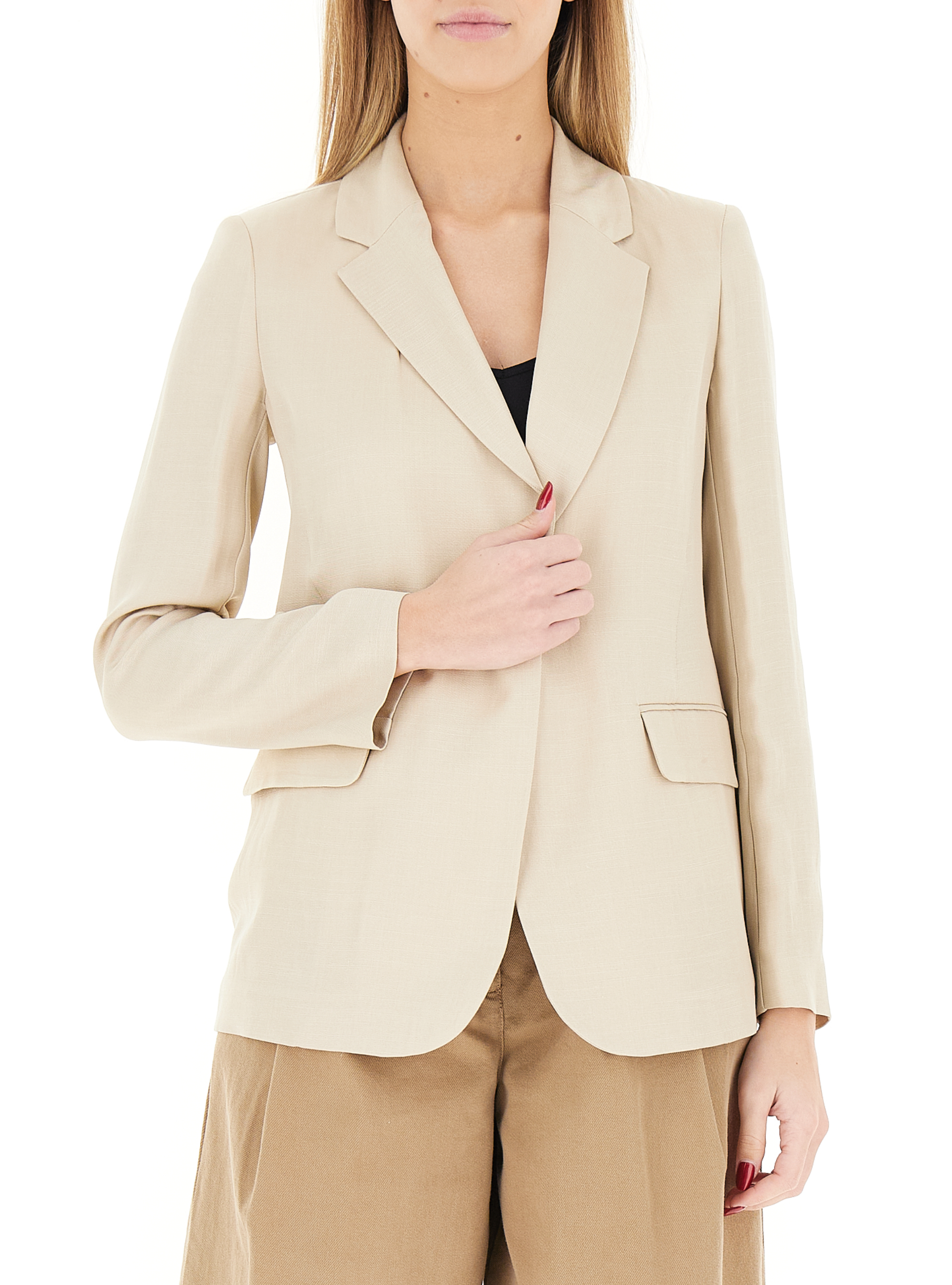 Blazer misto lino BEIGE 42