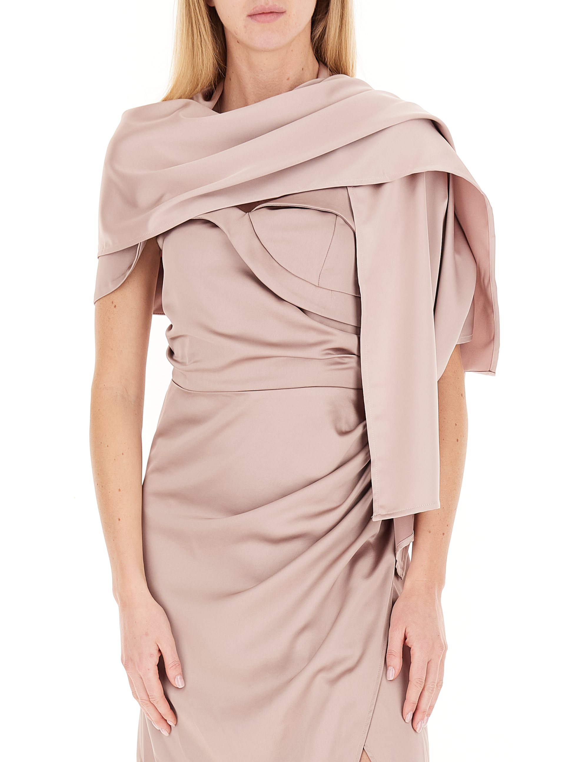 Stola in satin ROSA ANTICO