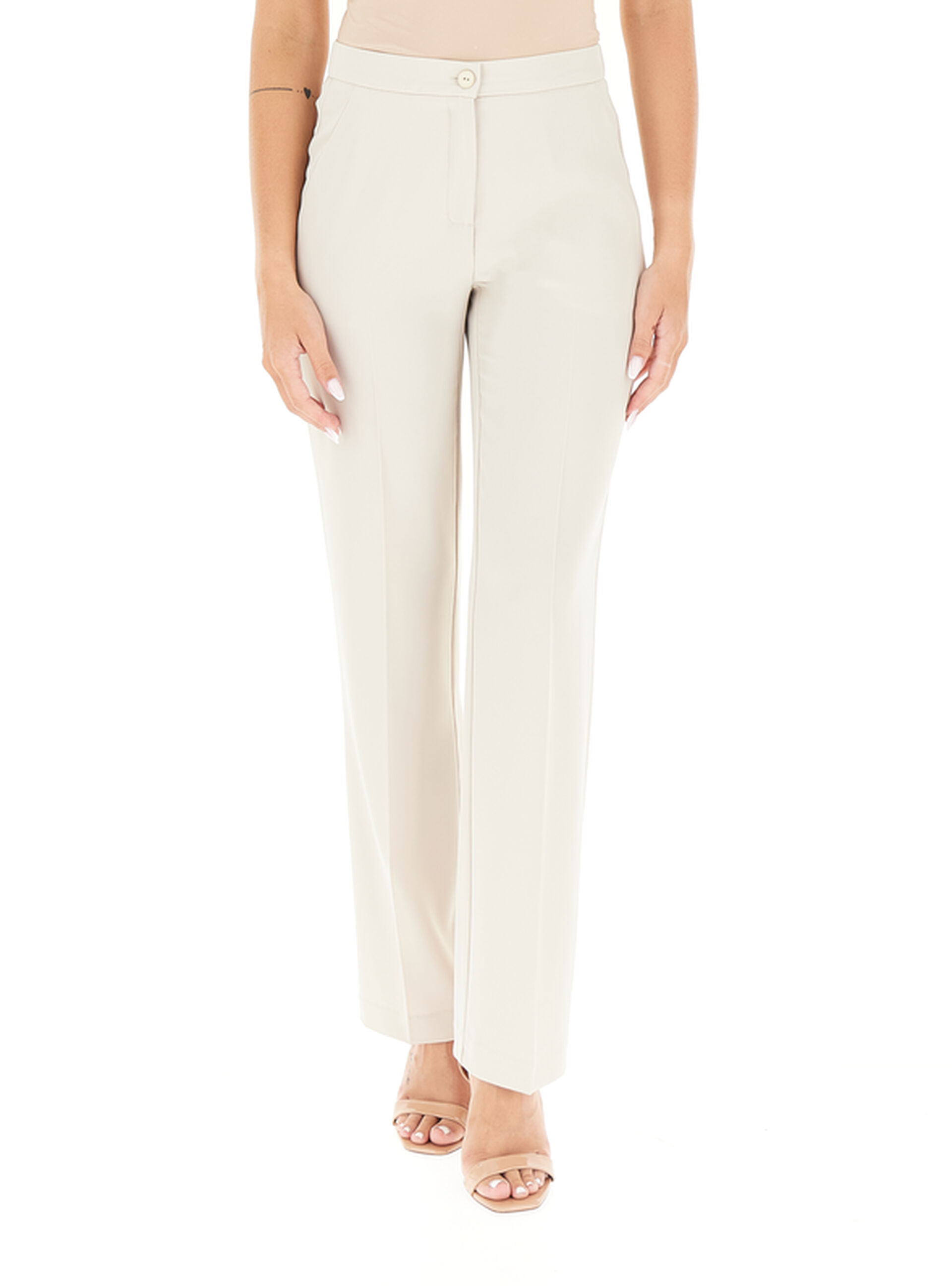 LINKS Pantalone wide leg AVORIO