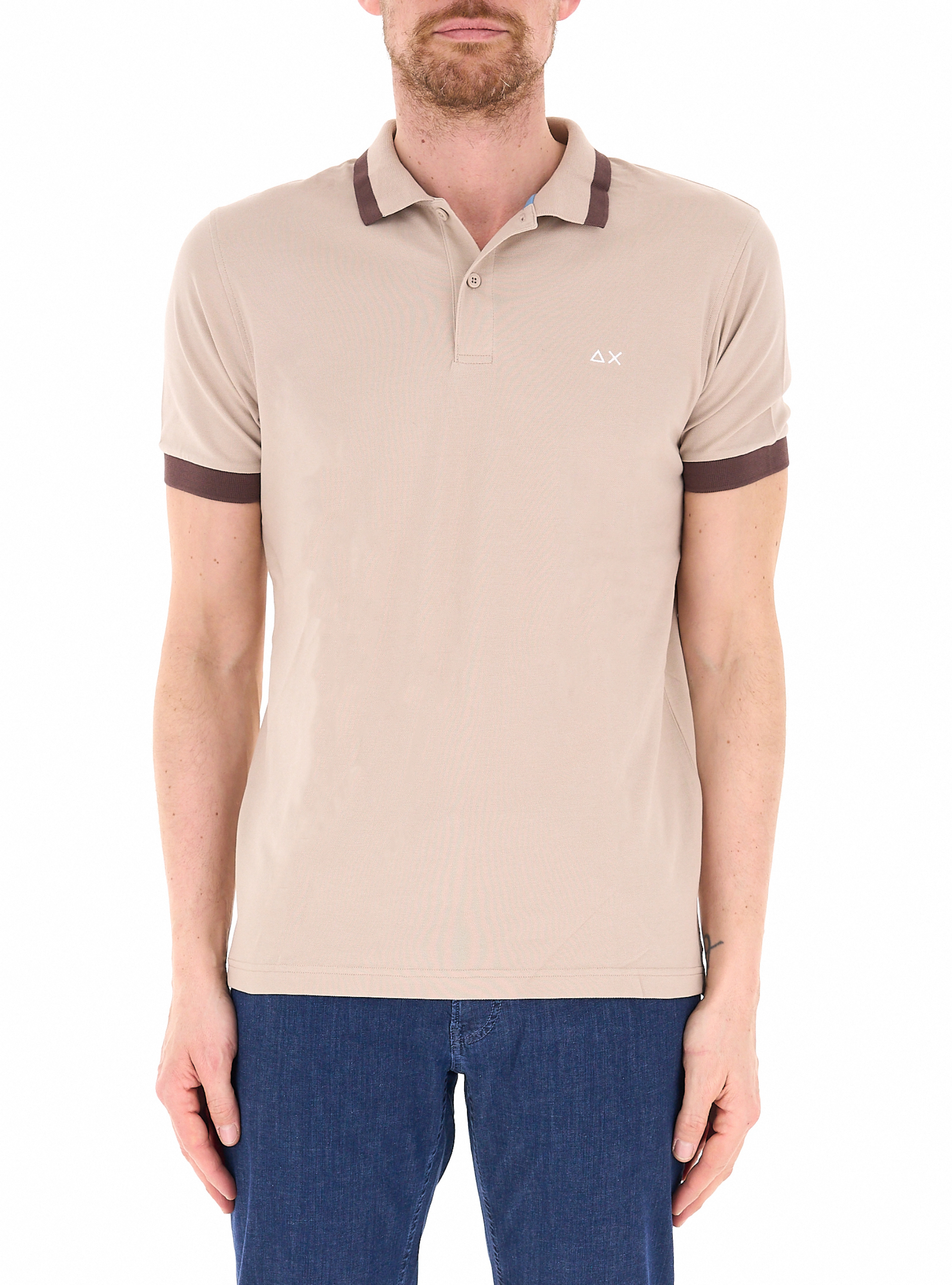 SUN68 Polo in cotone BEIGE L