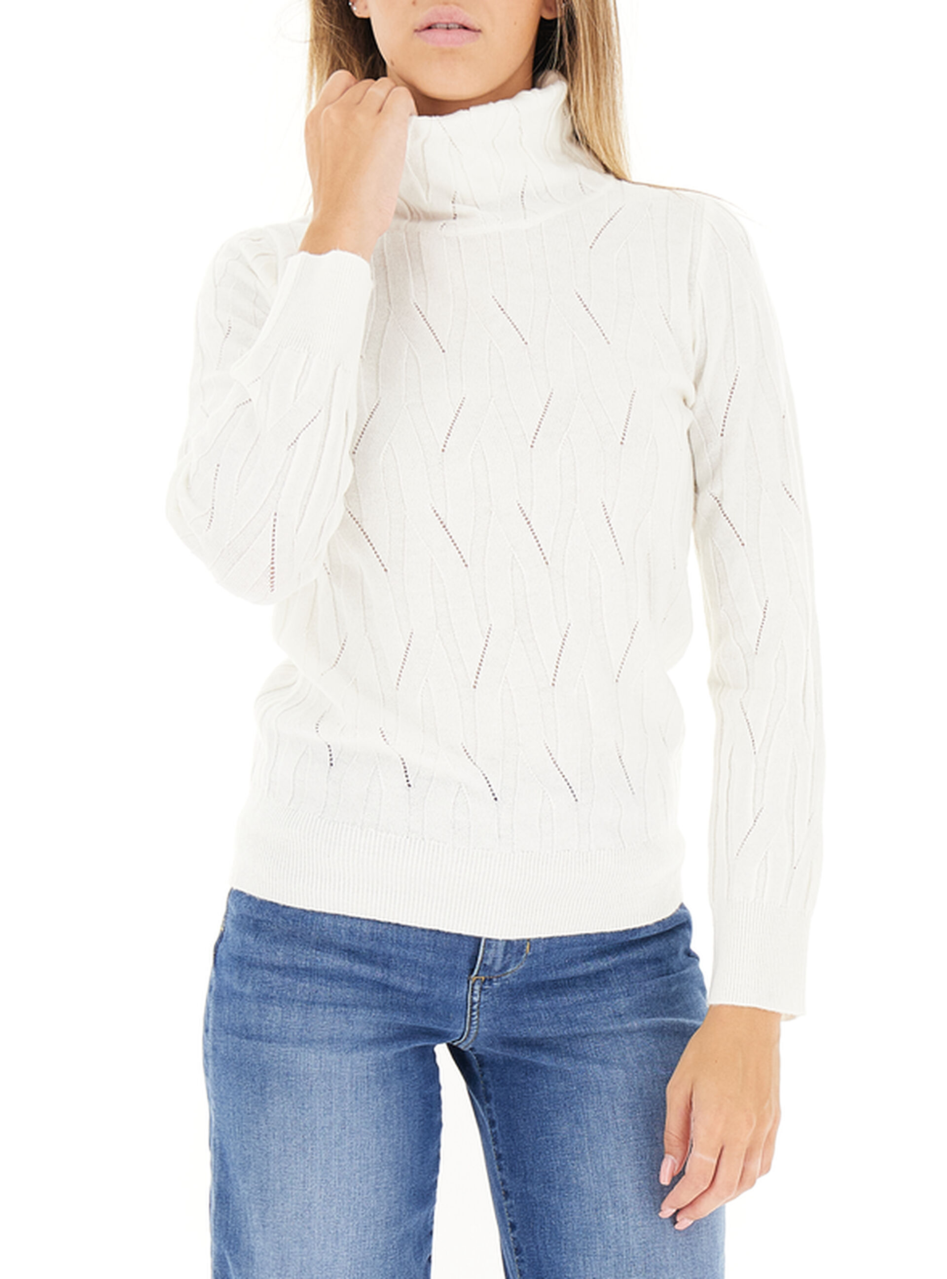 KOCCA Maglione dolcevita BIANCO
