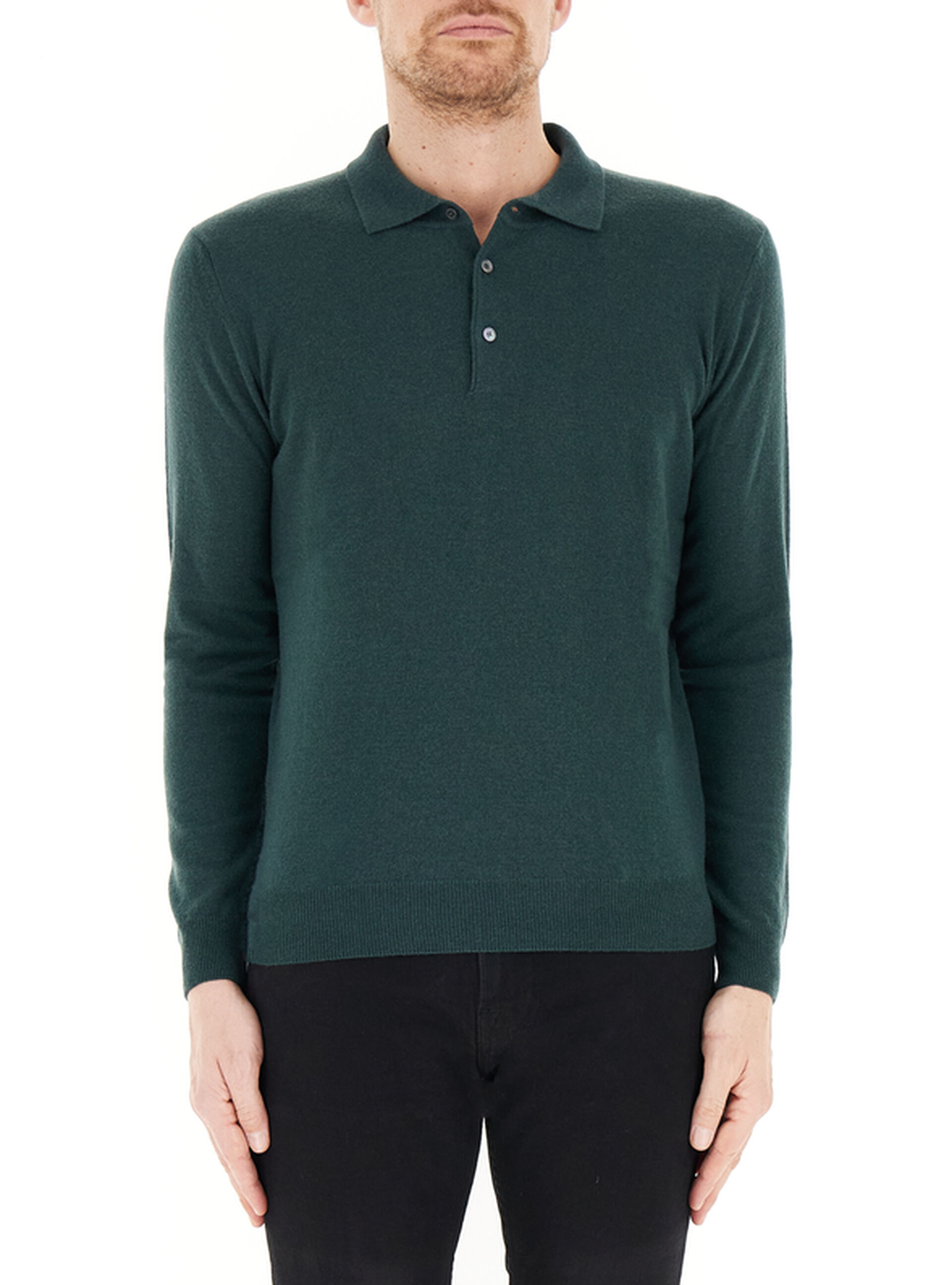 Polo lana merino PETROLIO 48