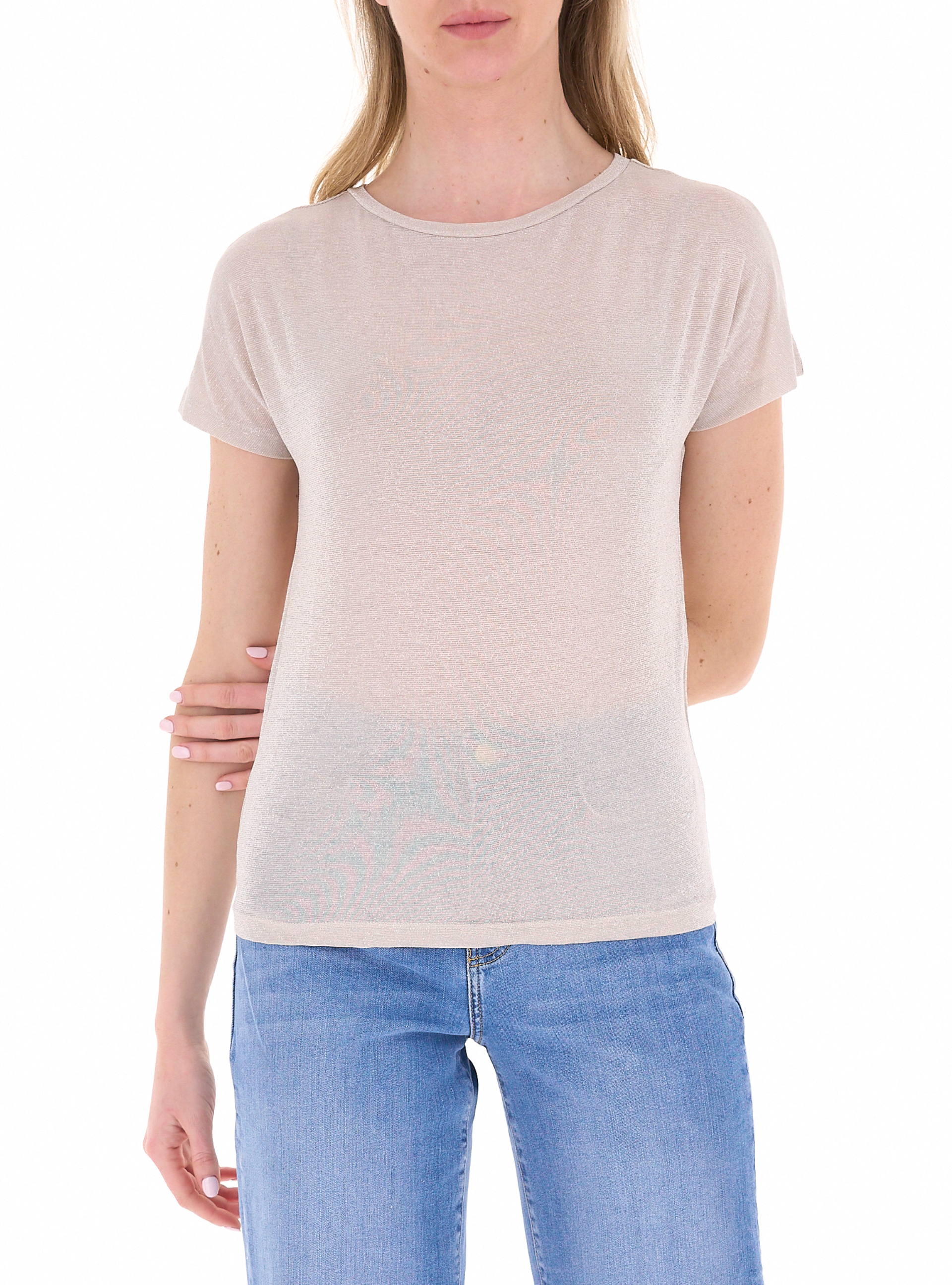 T-shirt misto viscosa CHAMPAGNE M