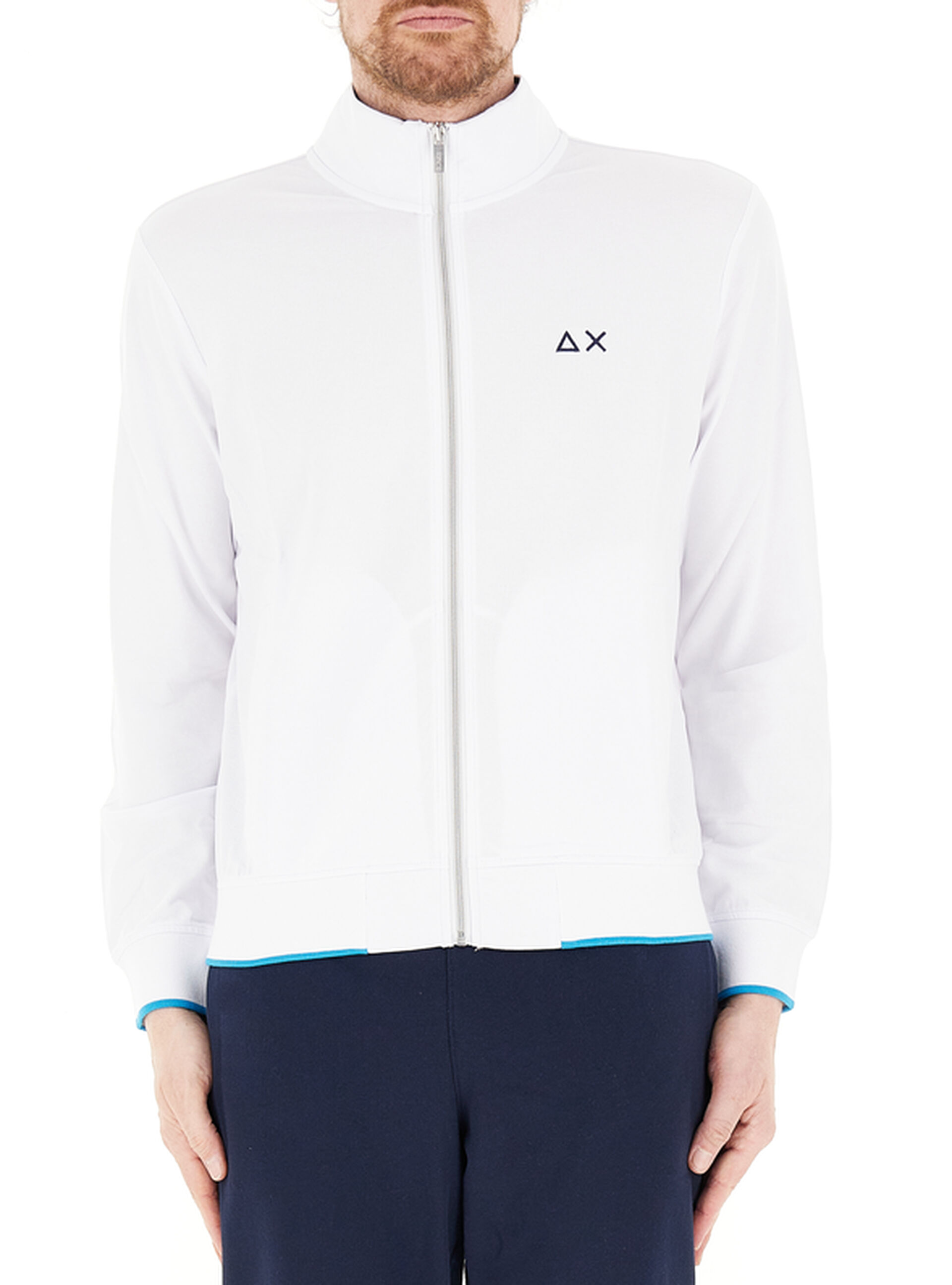 SUN68 Felpa con zip PANNA M