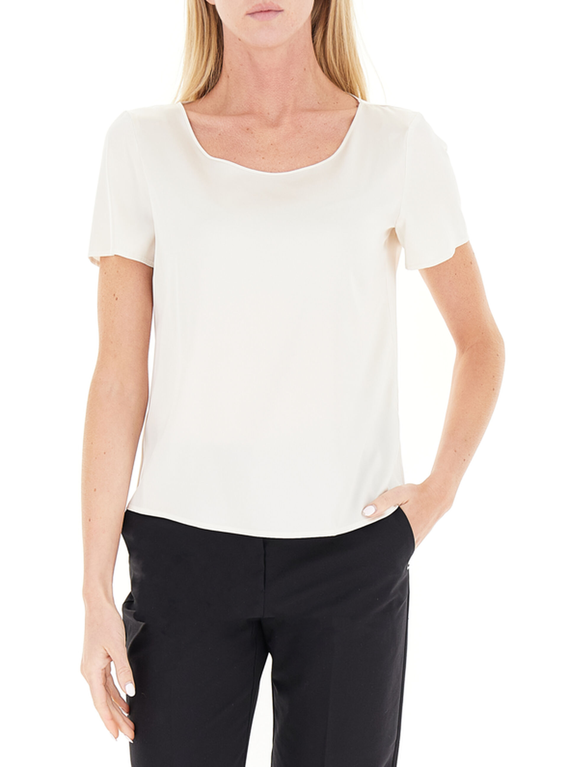 PENNYBLACK Blusa misto seta PANNA