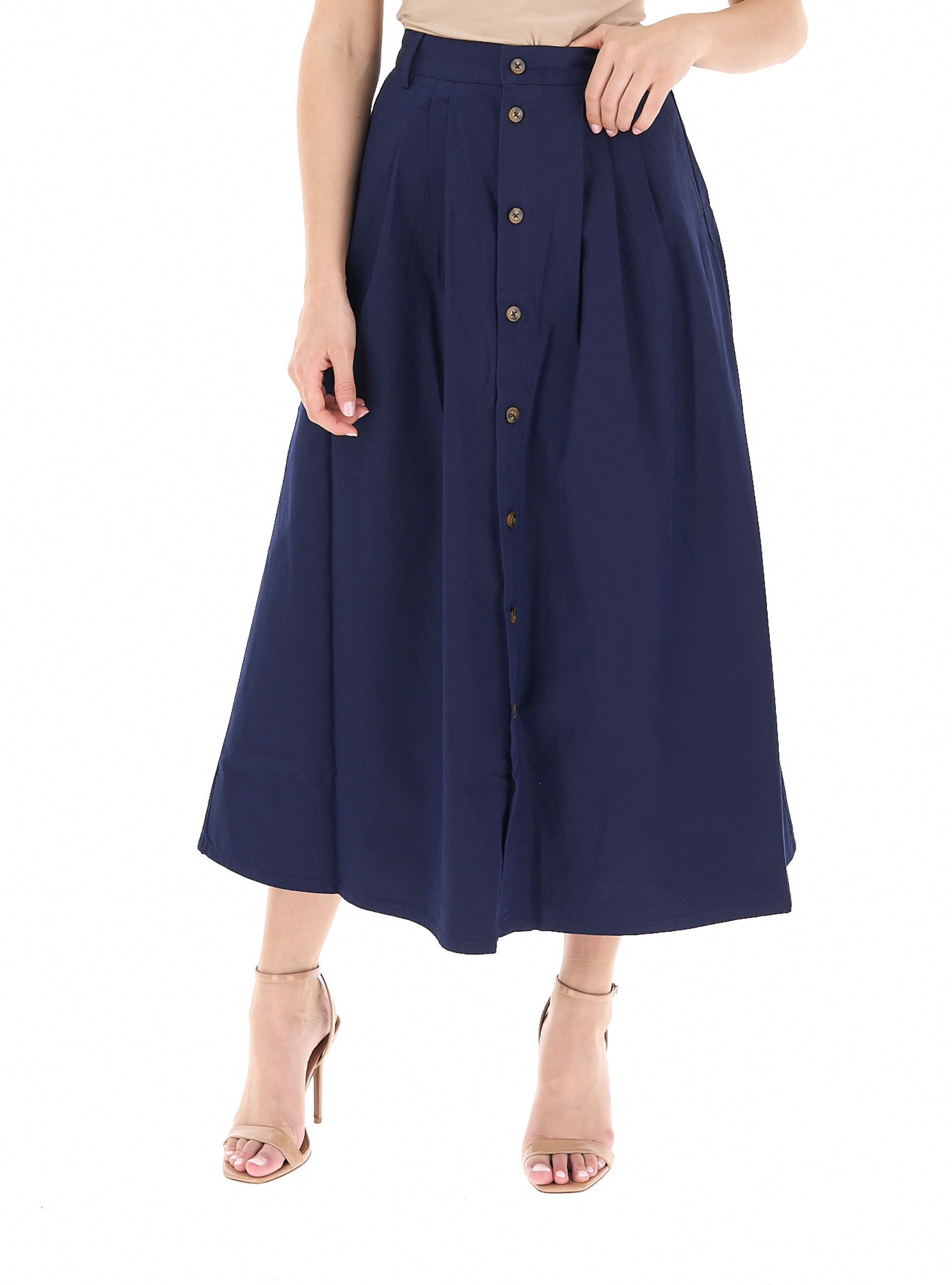 SUN68 Gonna a pieghe BLU NAVY M