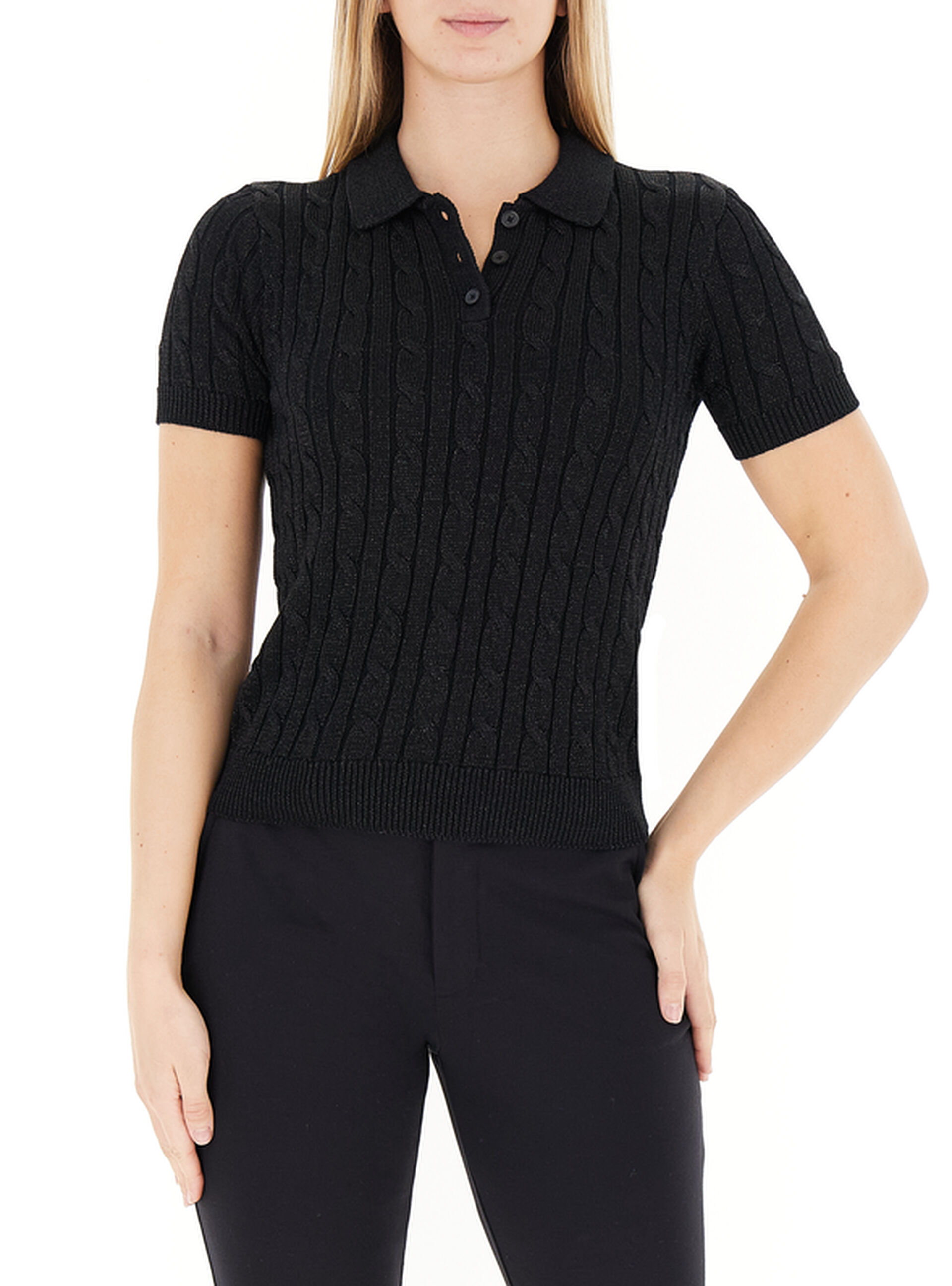 Polo in maglia LAUREN NERO XS
