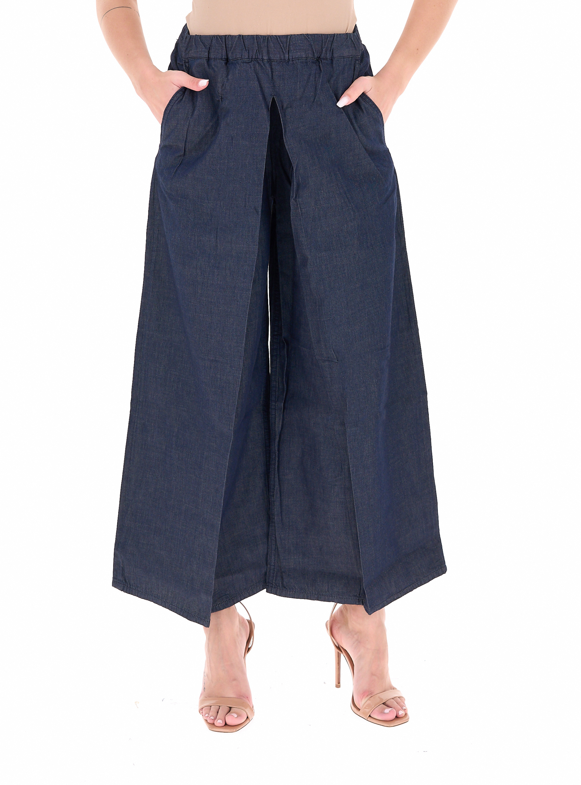 Pantalone wide leg BLU NAVY