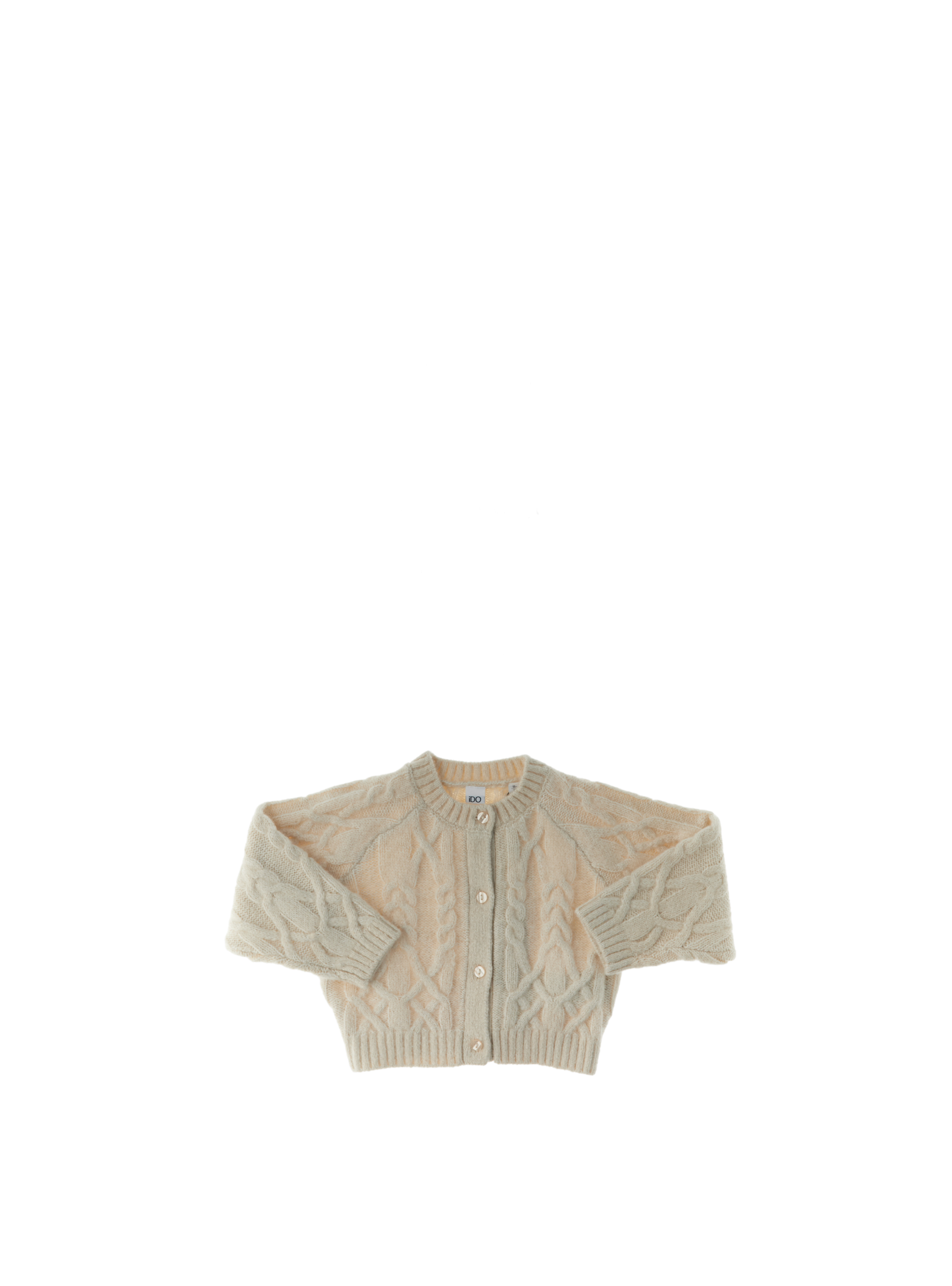 IDO Cardigan con trecce SABBIA