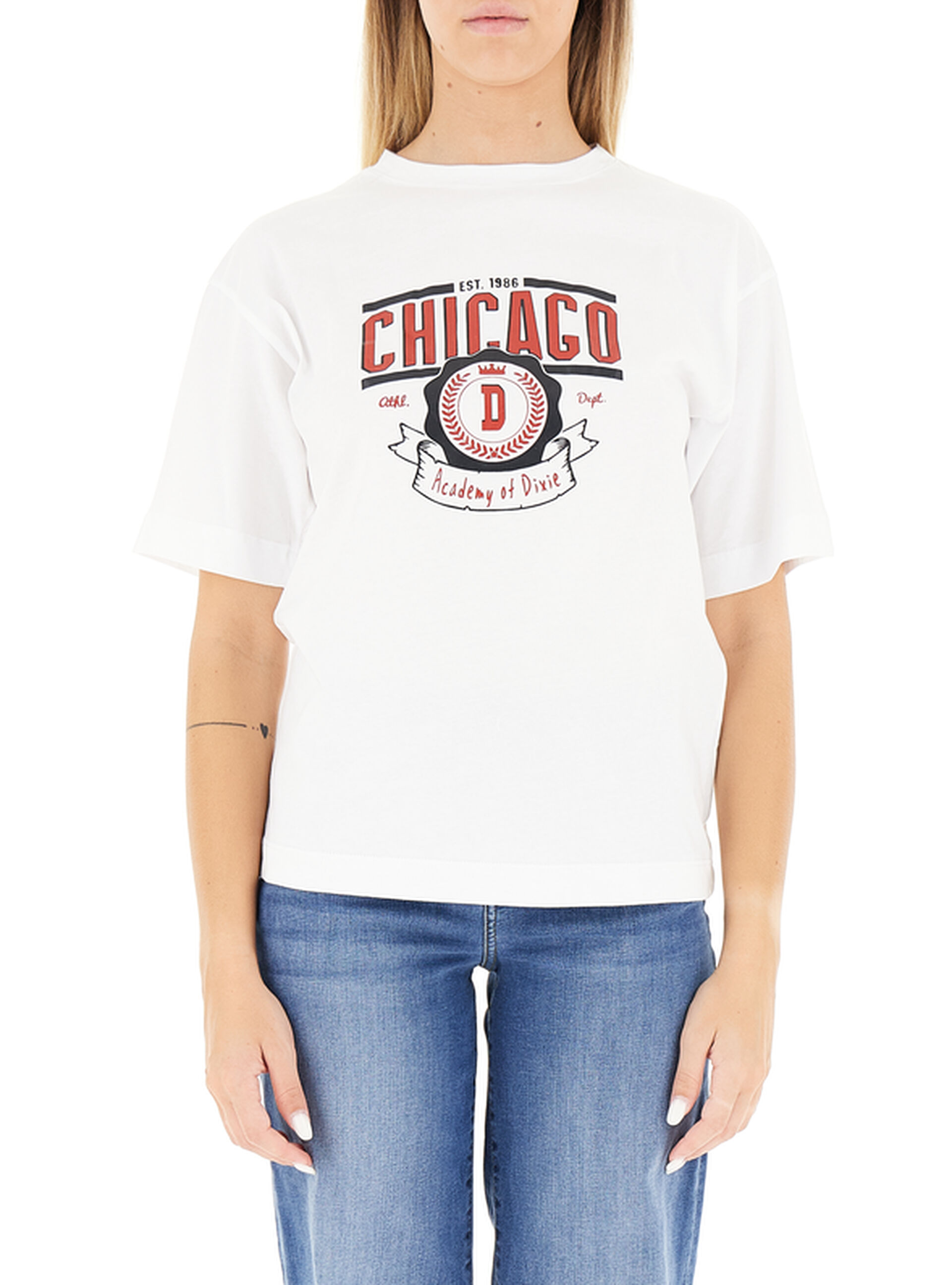 Dixie T-shirt girocollo BIANCO
