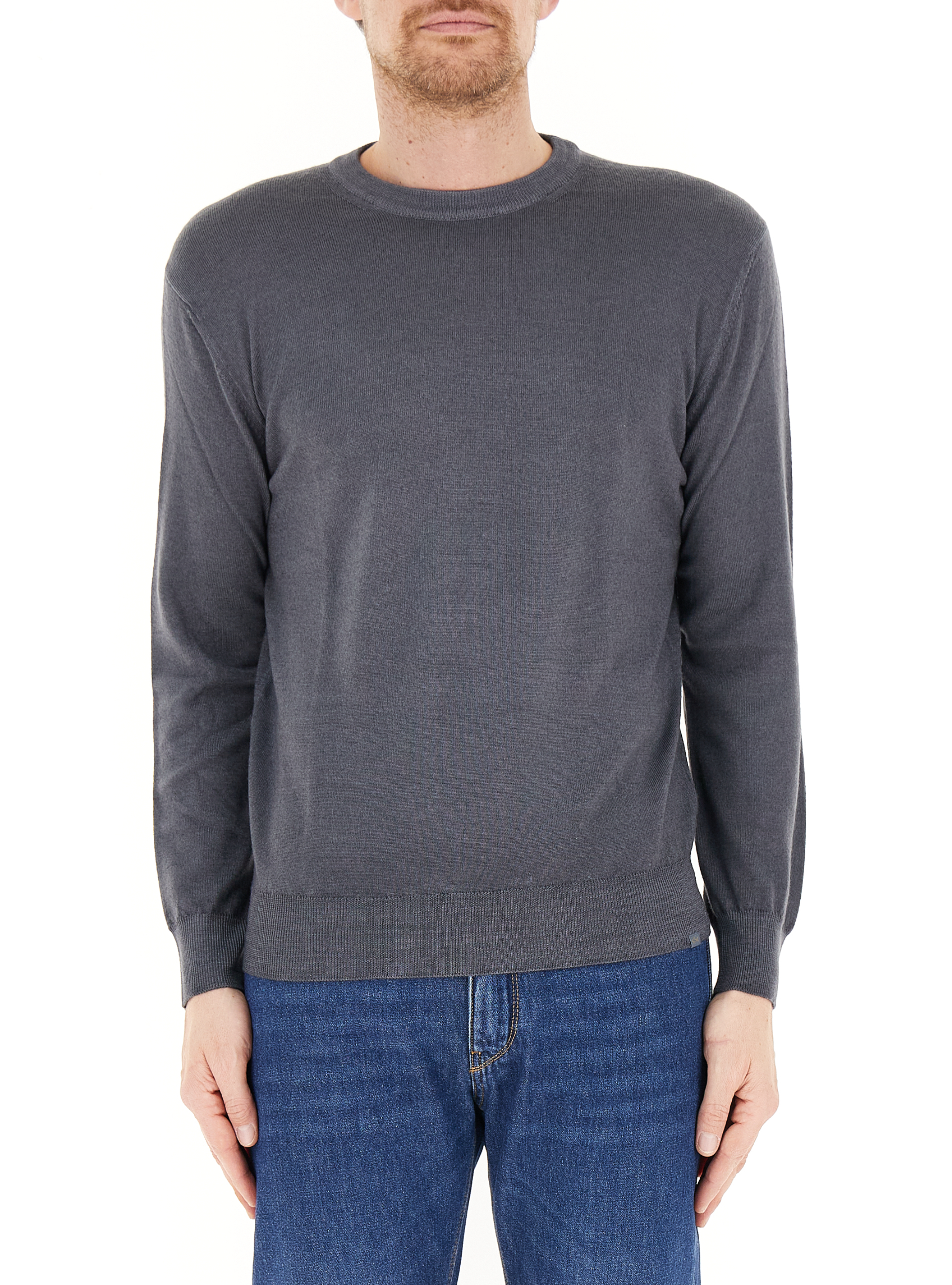 Maglione lana vergine GRIGIO SCURO S
