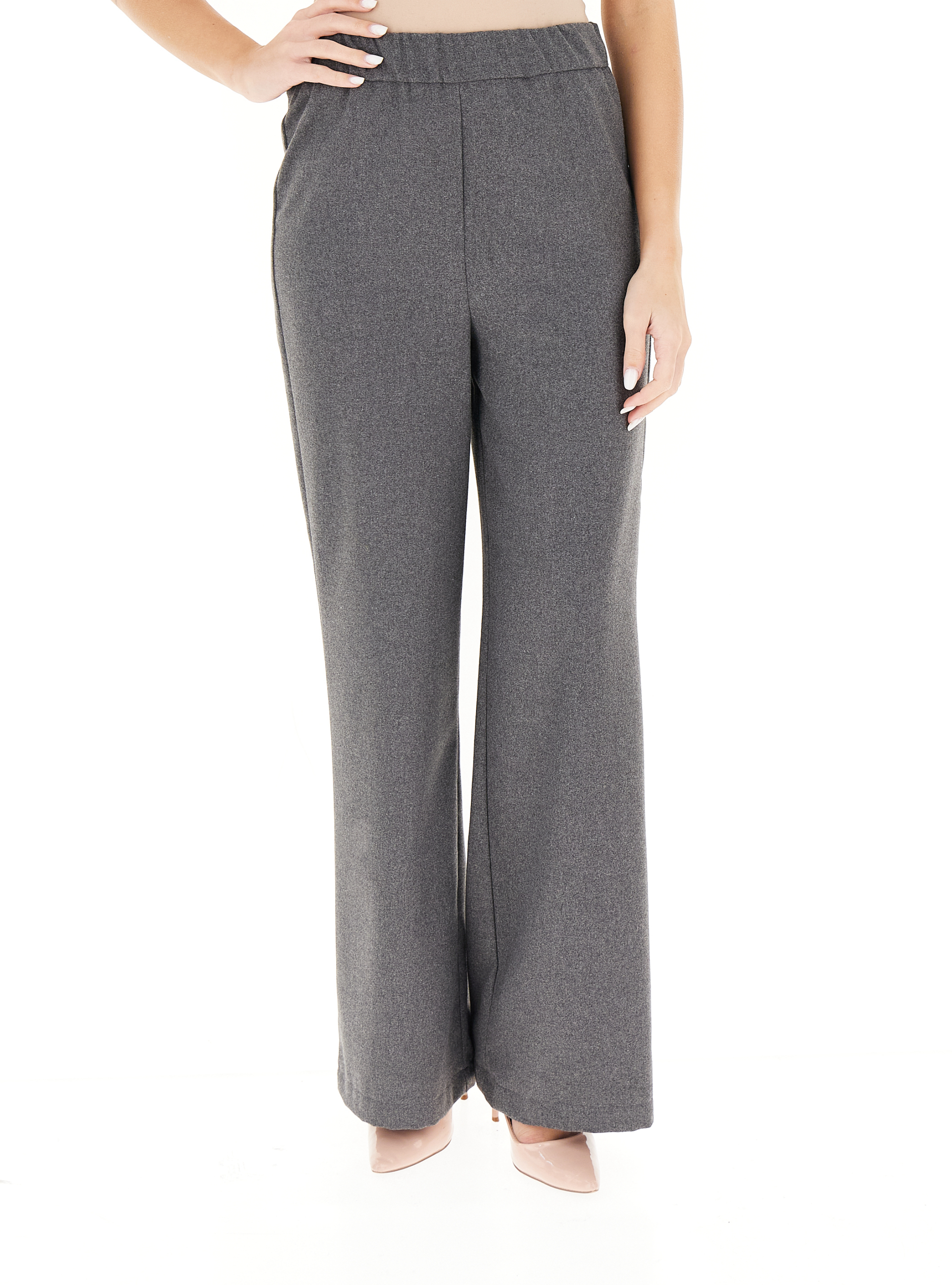 VICOLO Pantalone wide leg GRIGIO