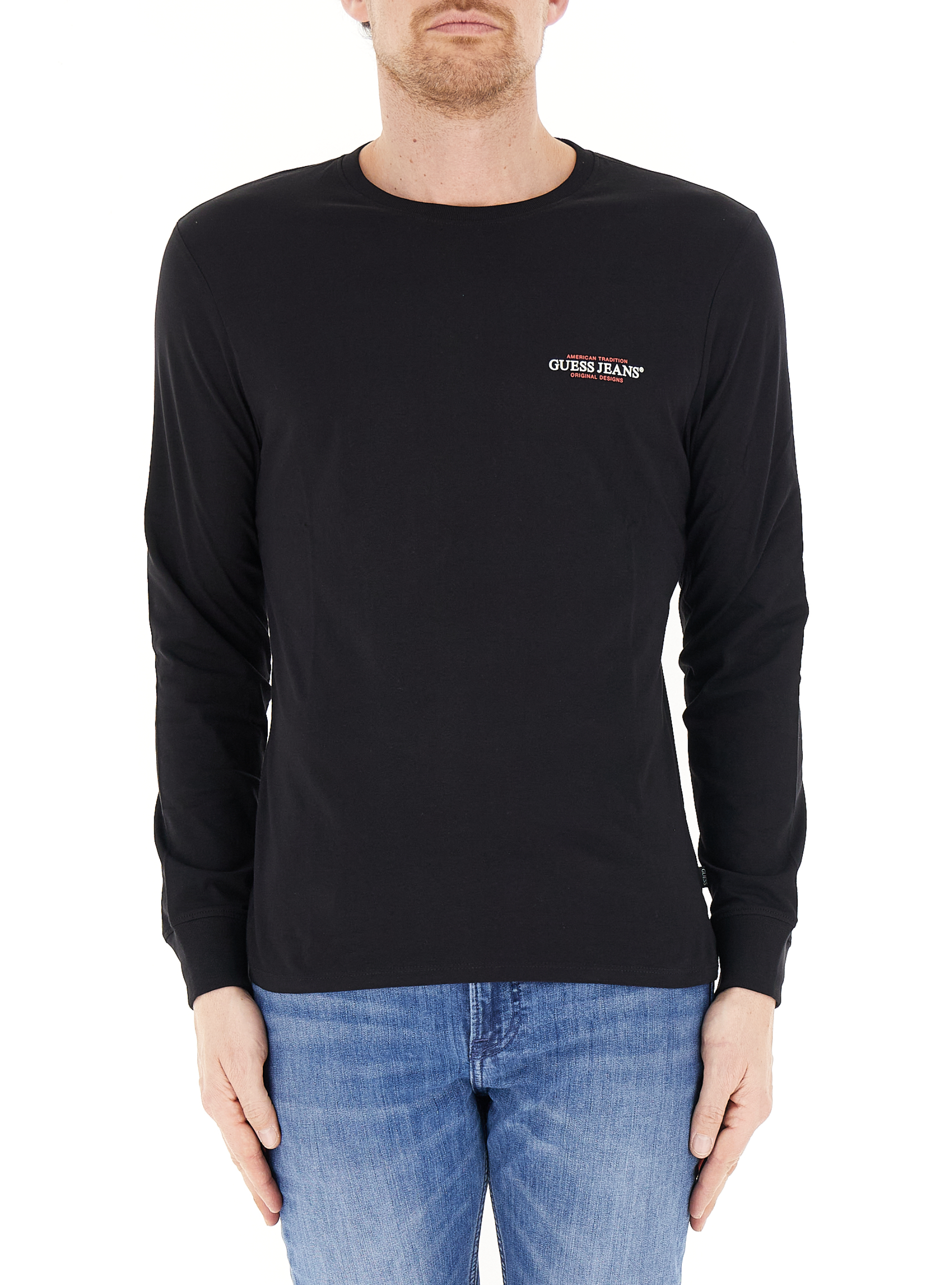 T-shirt maniche lunghe NERO L