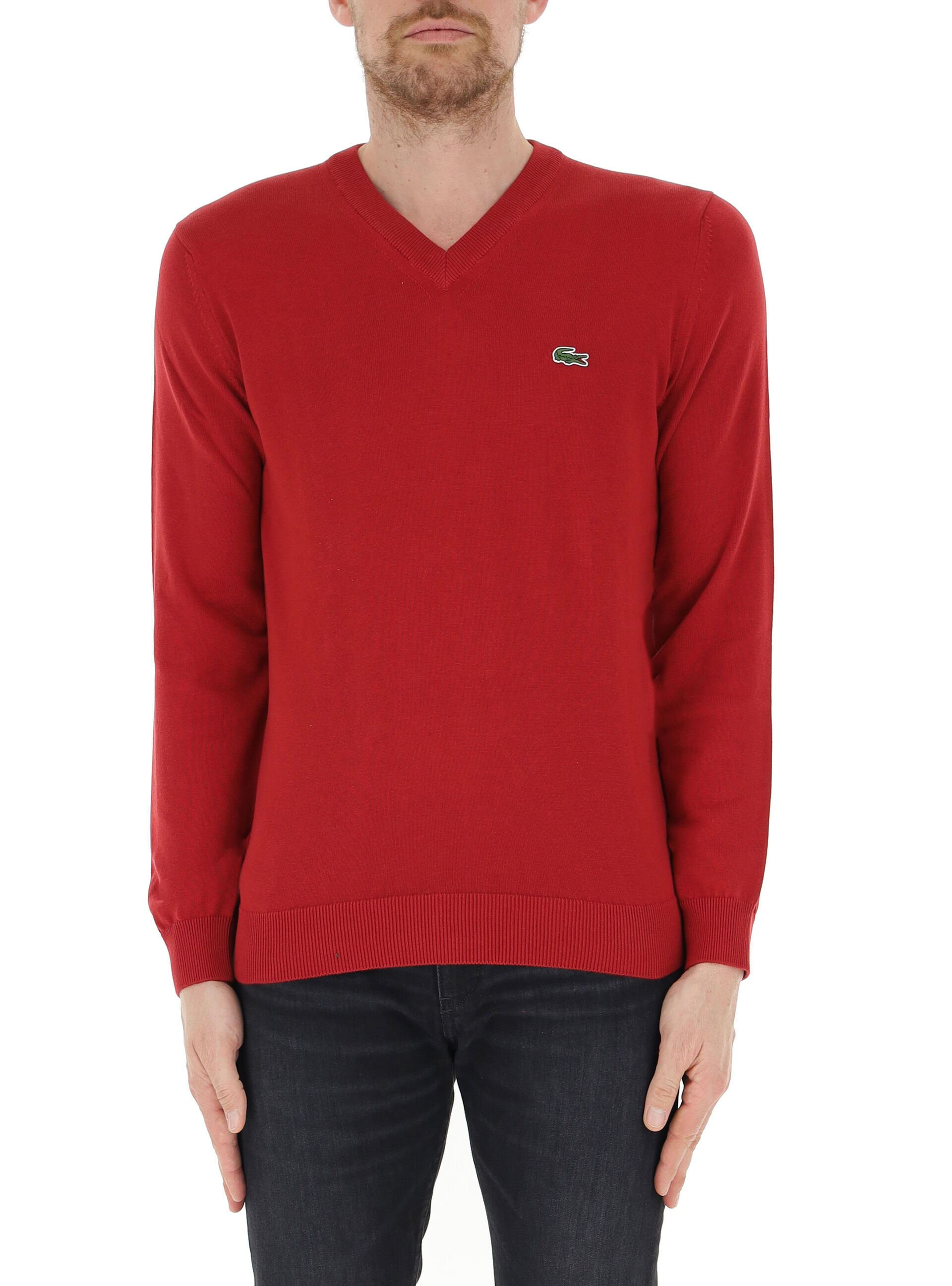 Lacoste Maglione in cotone ROSSO 4