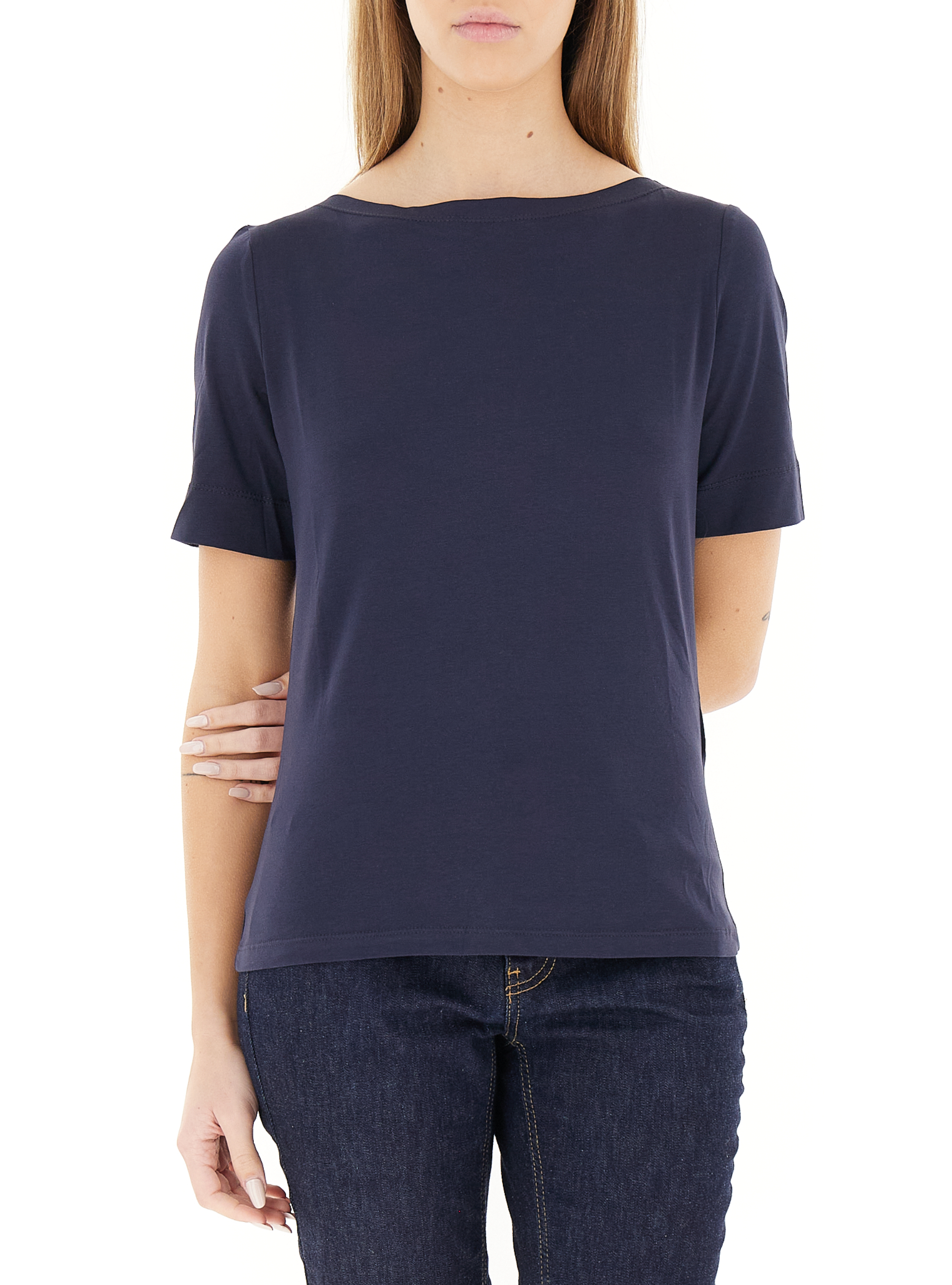 T-shirt scollo barchetta BLU NAVY