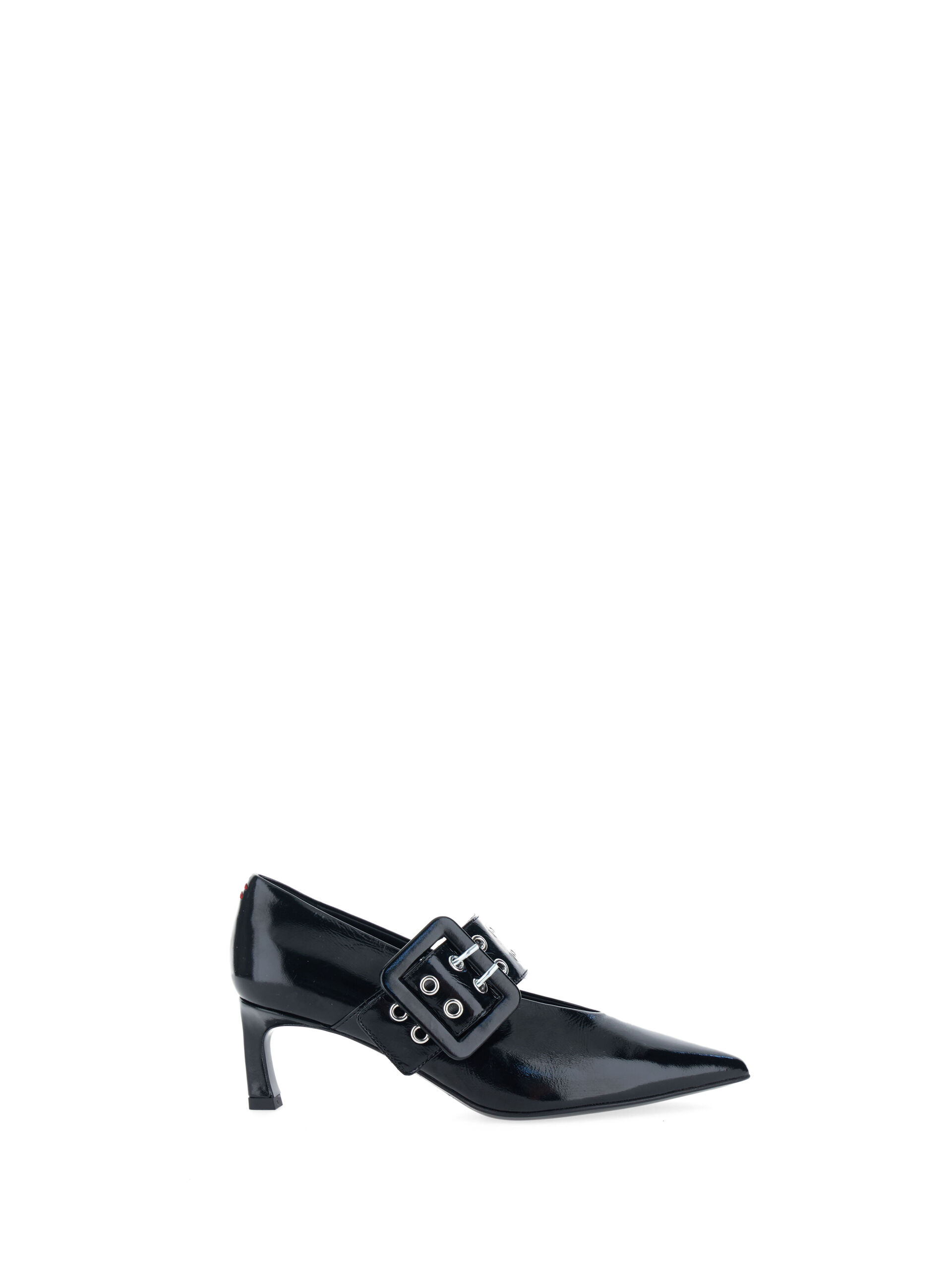 Décolleté in pelle NERO