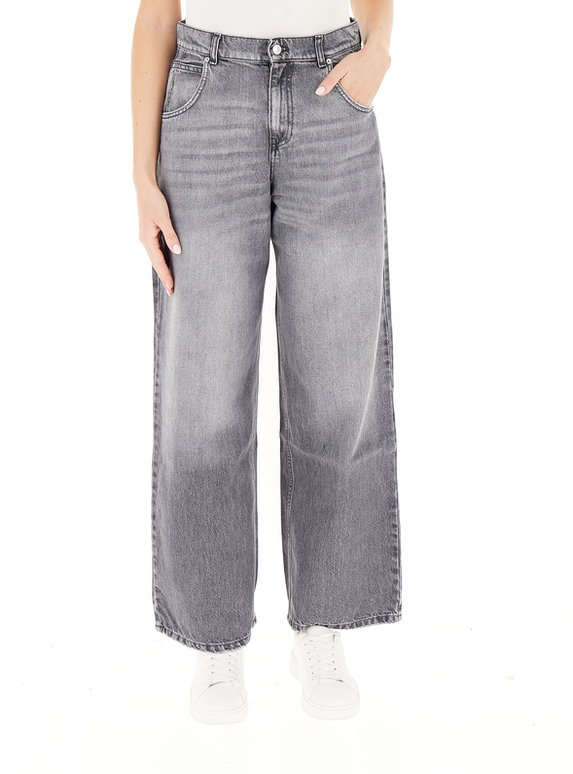 VICOLO Jeans wide leg GRIGIO