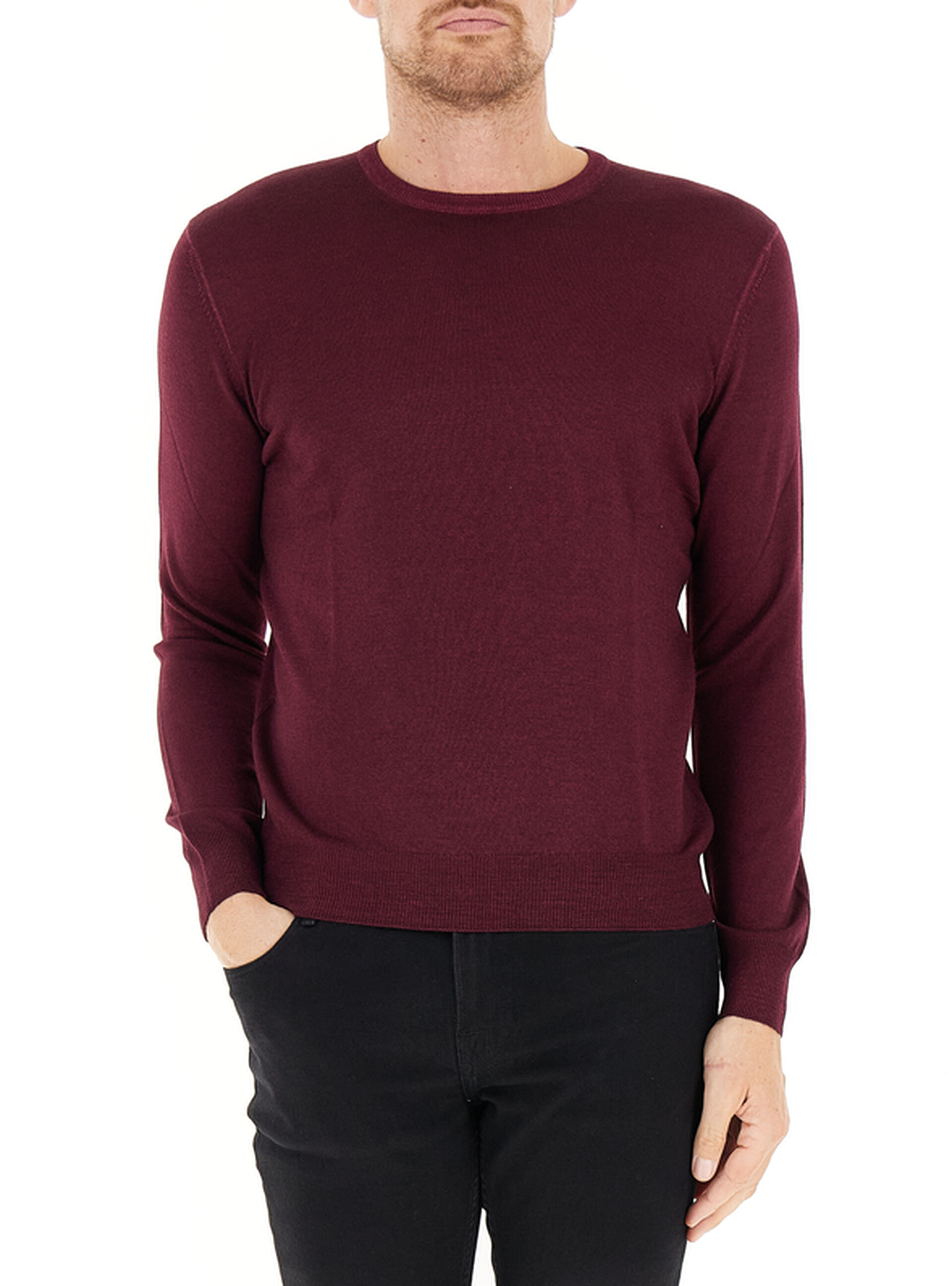 GRAN SASSO Maglia in lana BORDEAUX