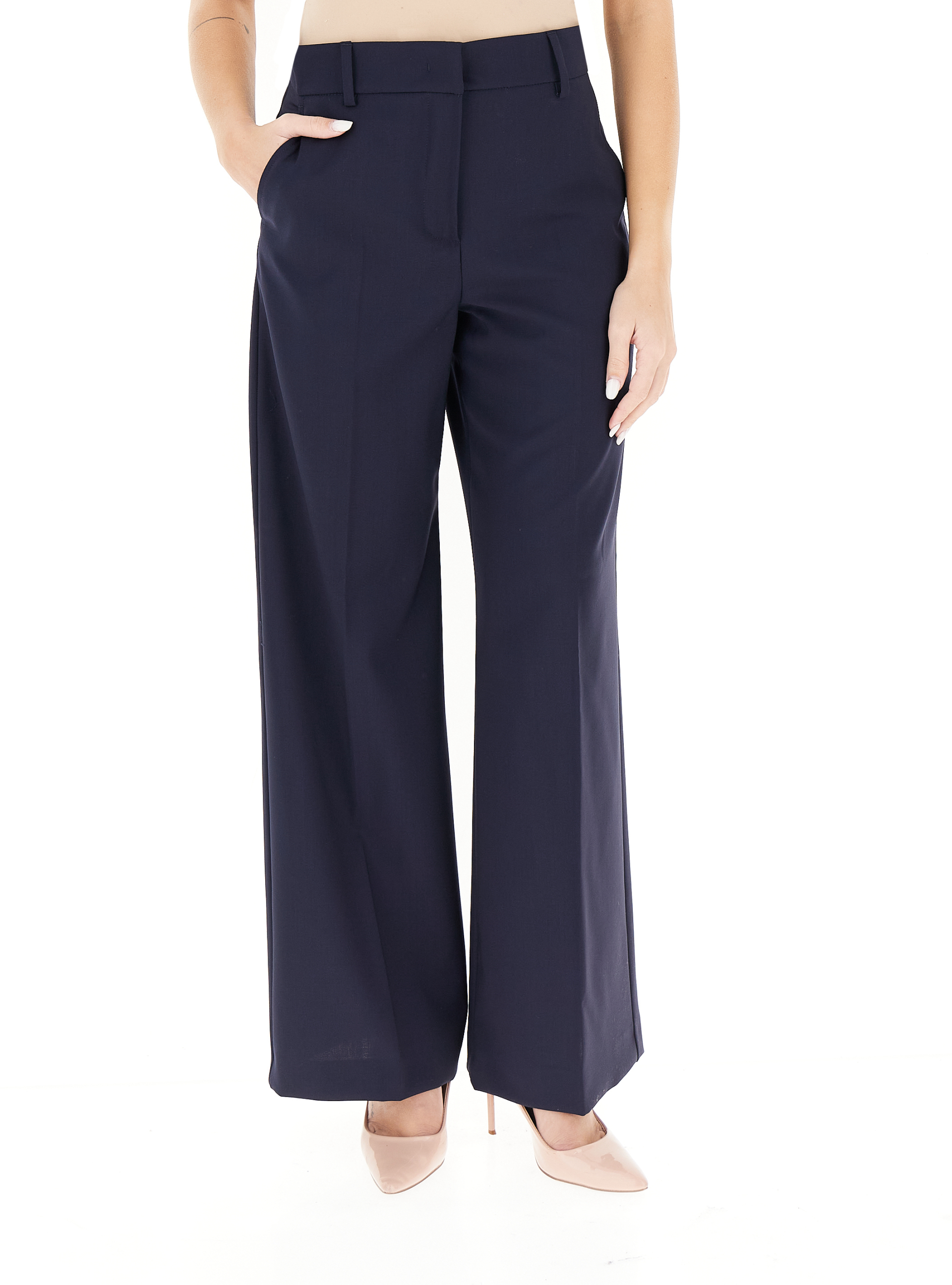 Pantalone wide leg BLU SCURO