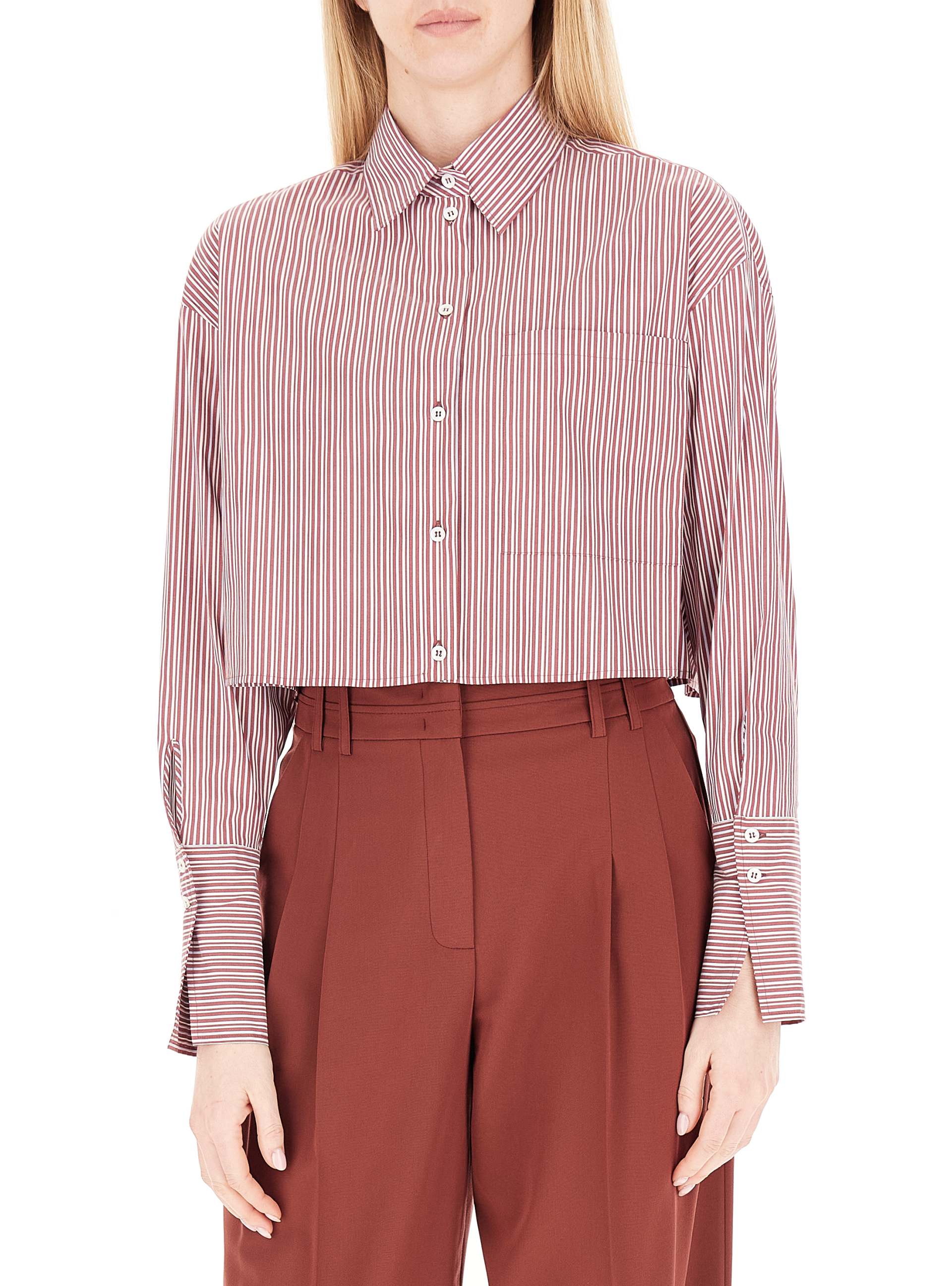 Camicia cropped BORDEAUX