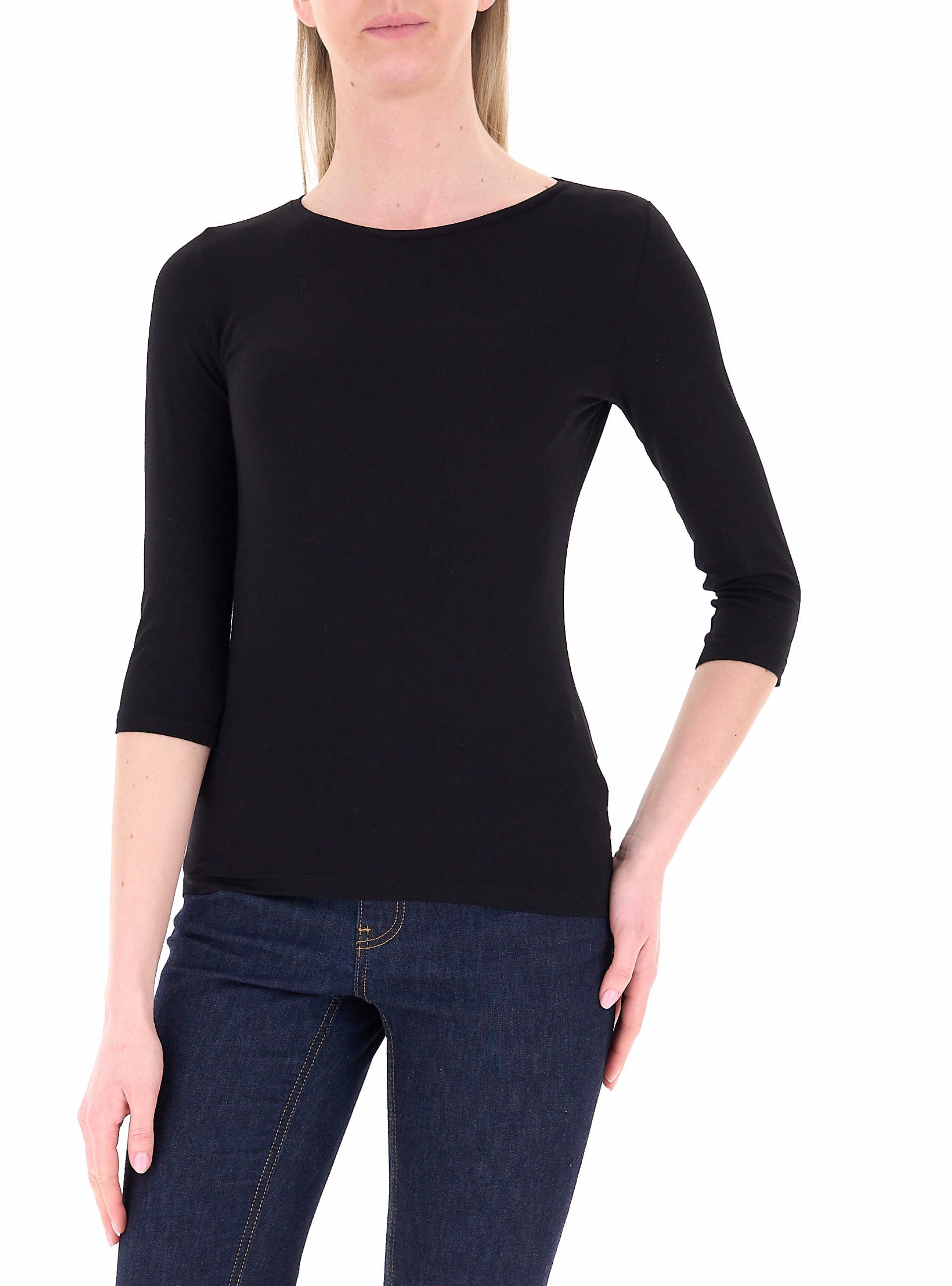 MAIDAMILA Blusa girocollo NERO