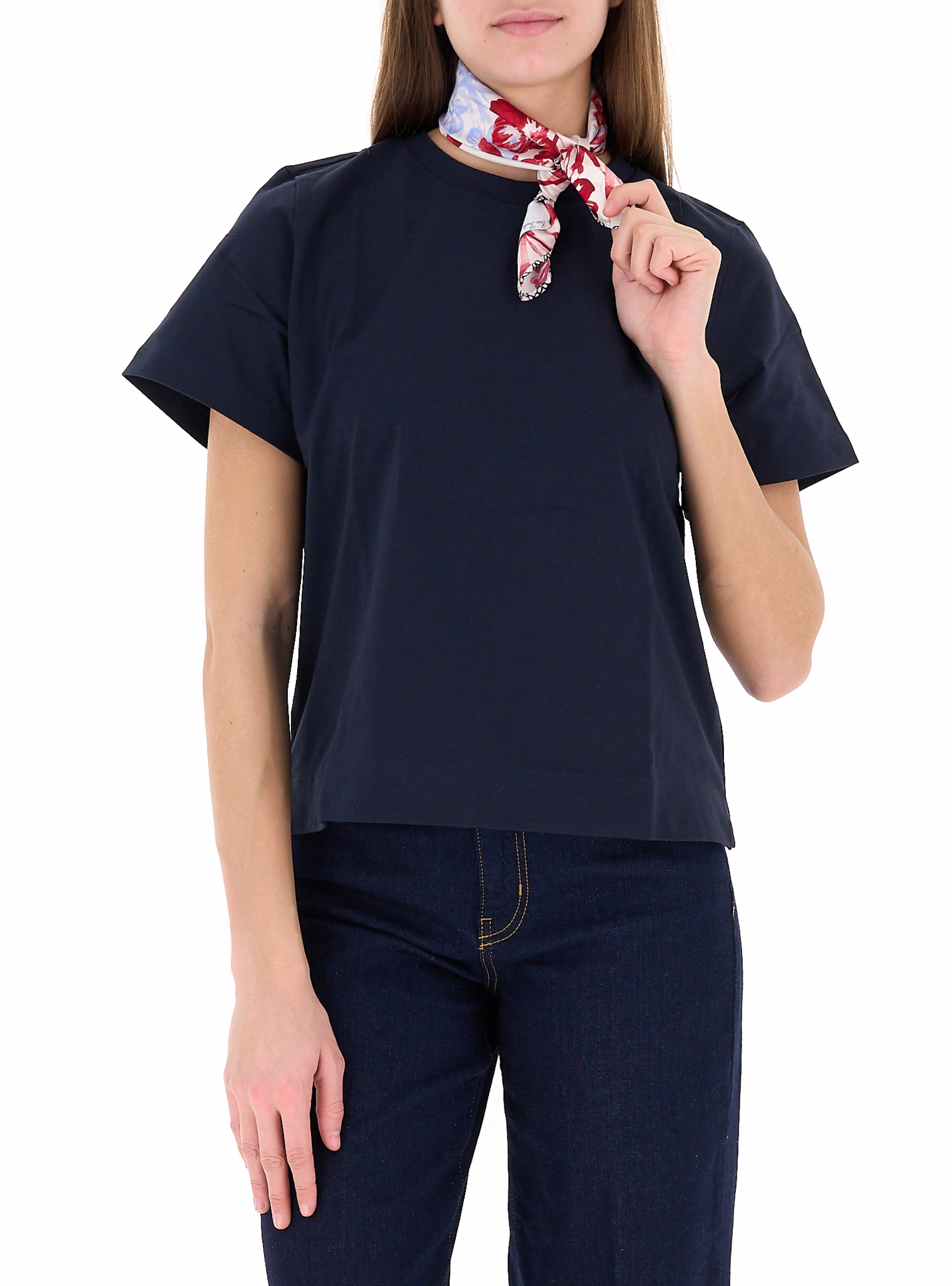 T-shirt con foulard BLU NAVY L