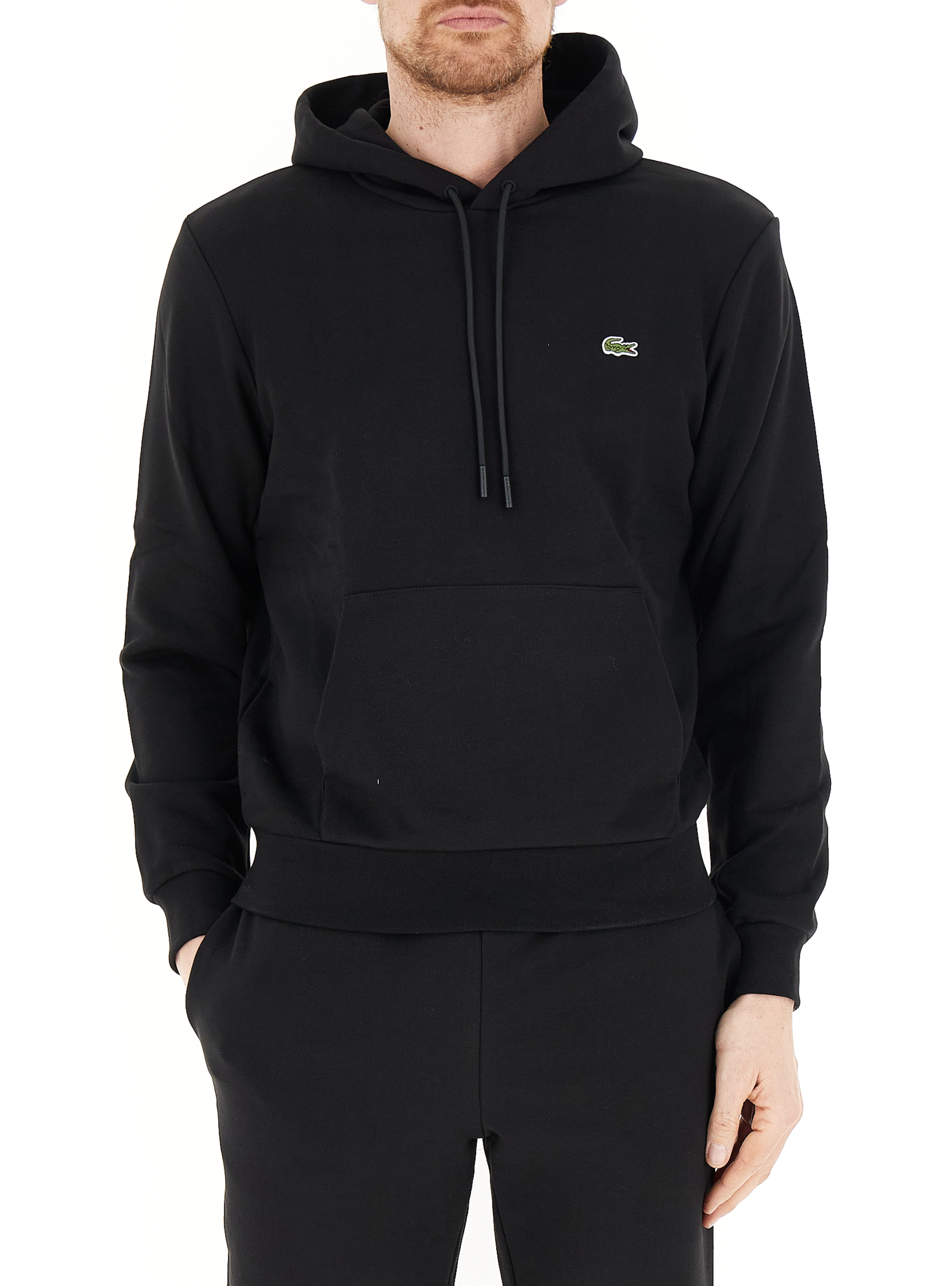 Lacoste Felpa con cappuccio NERO
