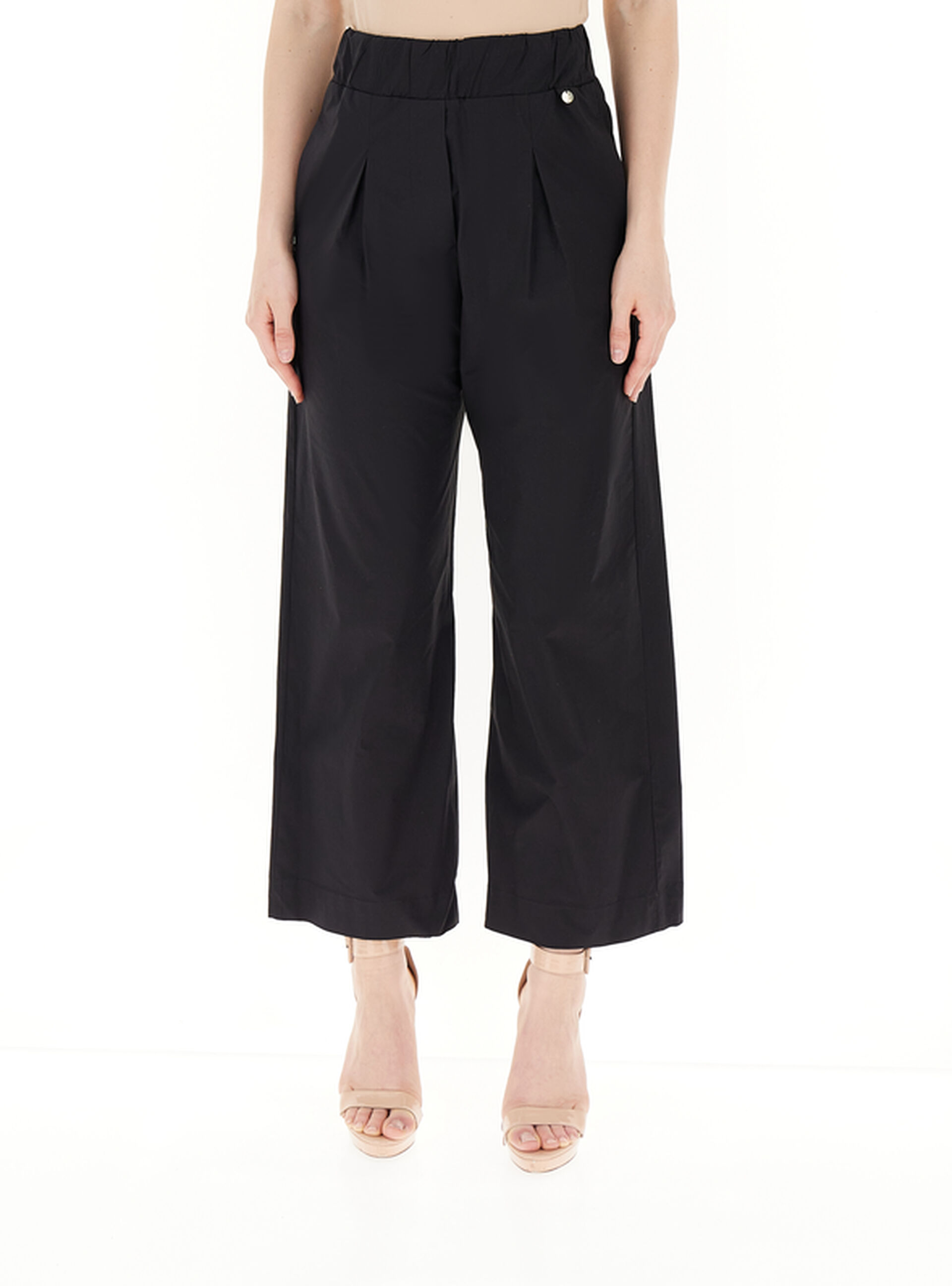 LIU JO Pantalone in taffetà NERO