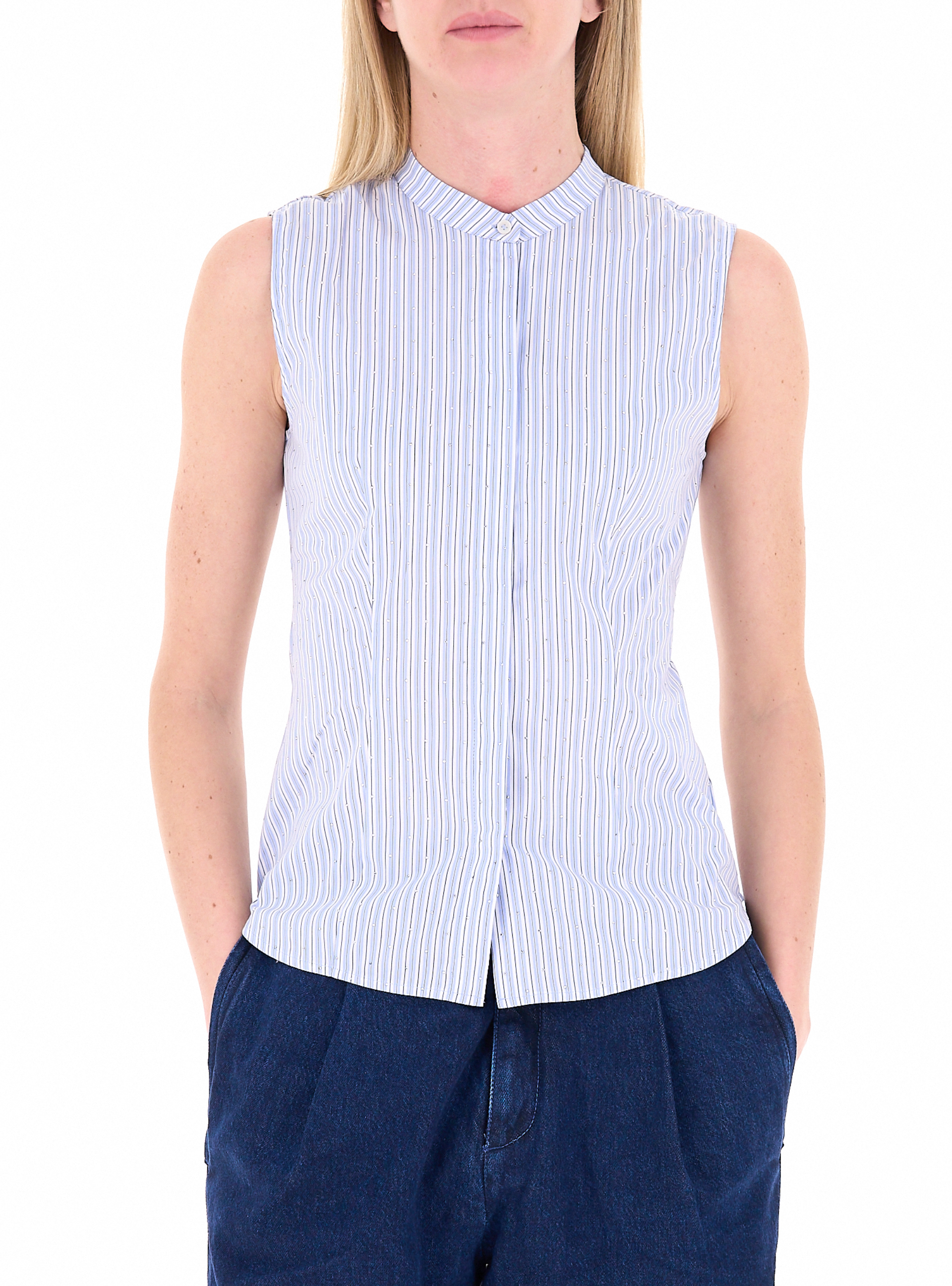 Camicia smanicata CELESTE